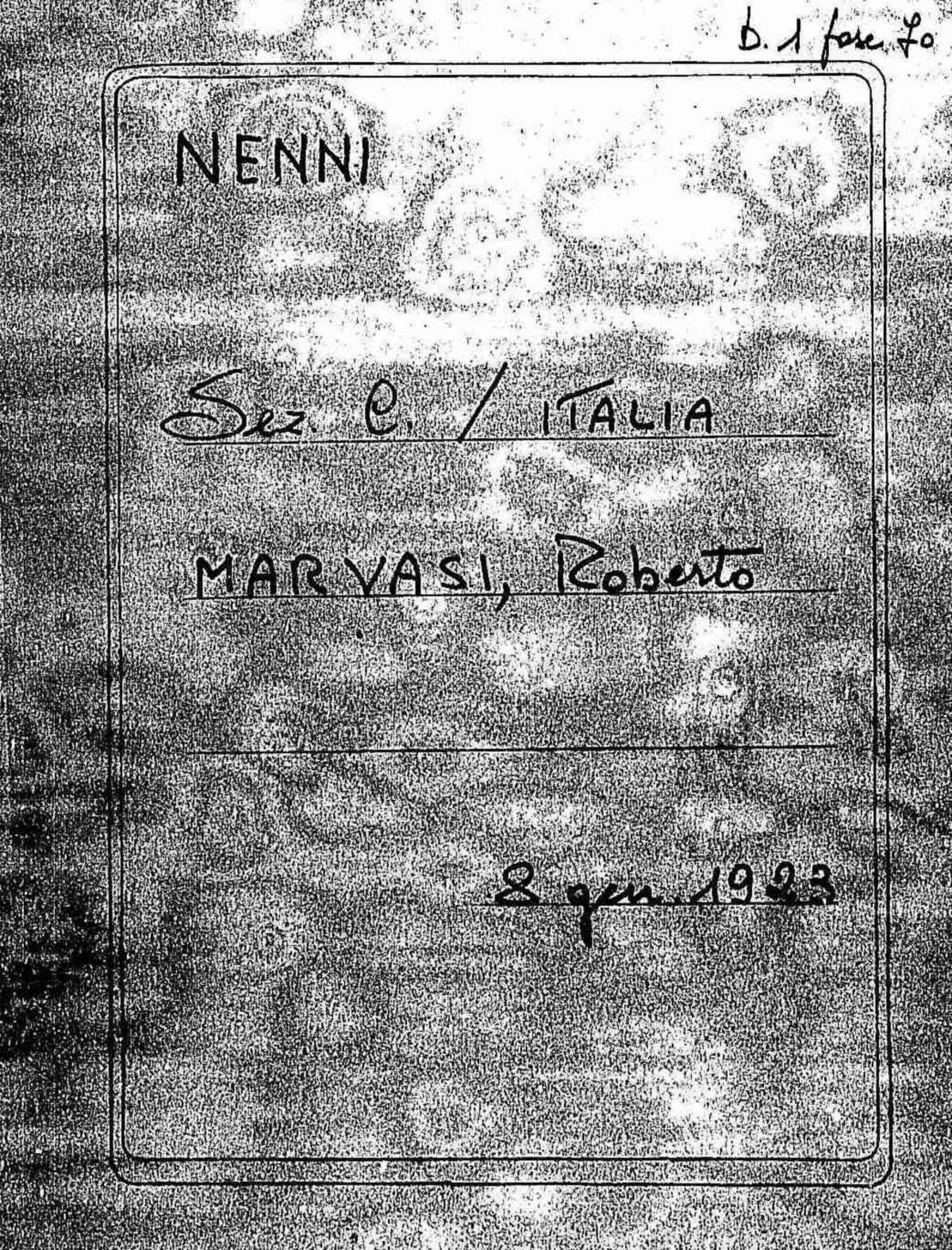 Marvasi Roberto, 1923 gen. 8