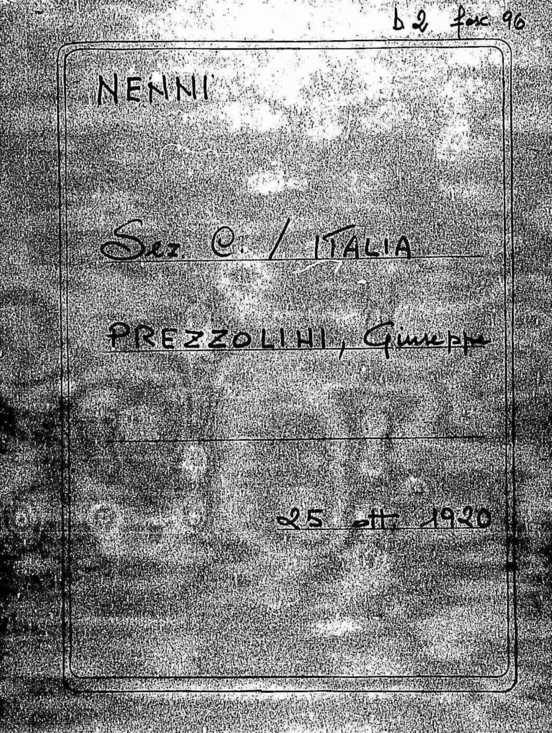 Prezzolini Giuseppe, 1920 ott. 25