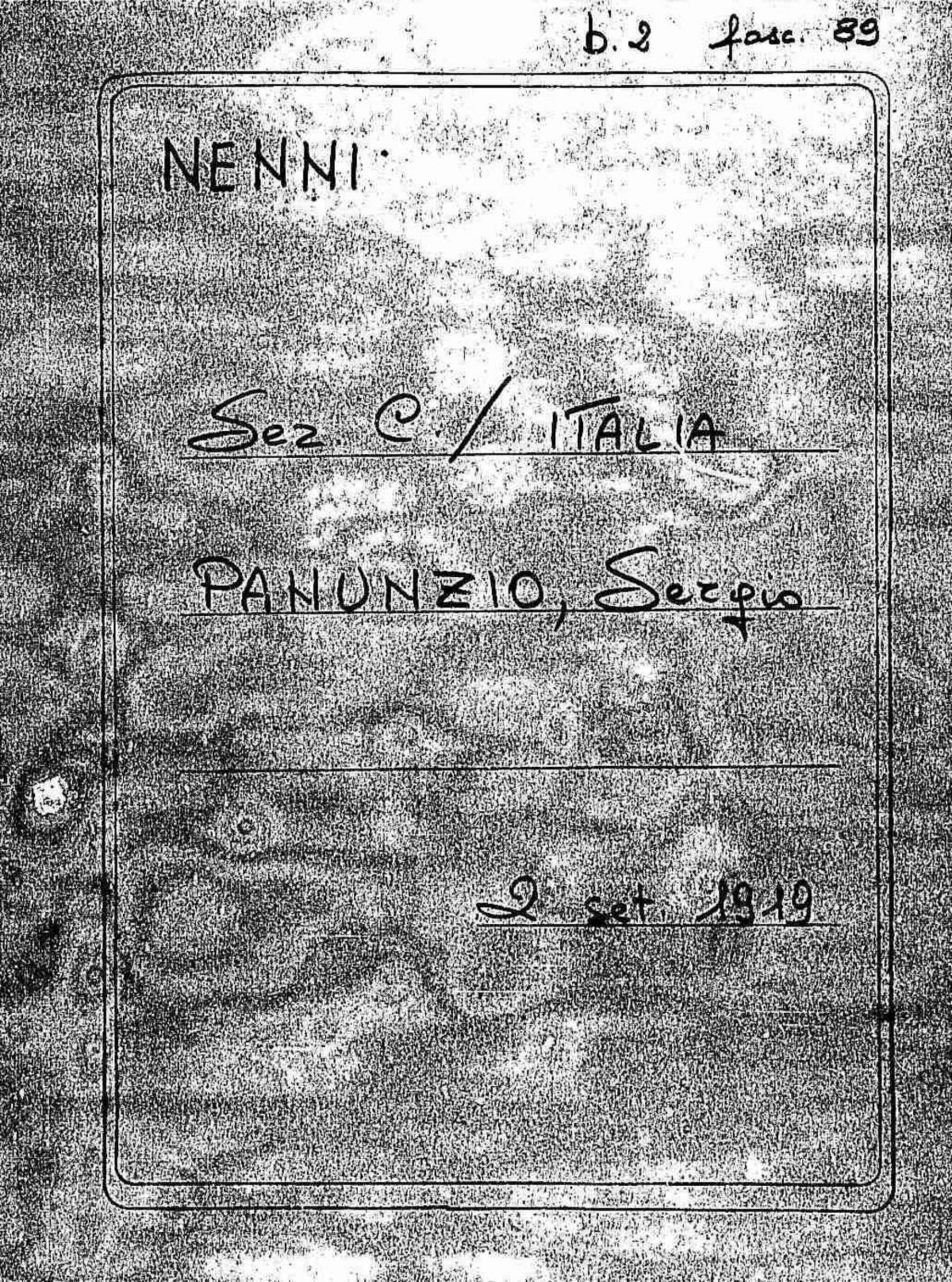 Panunzio Sergio, 1919 set. 2
