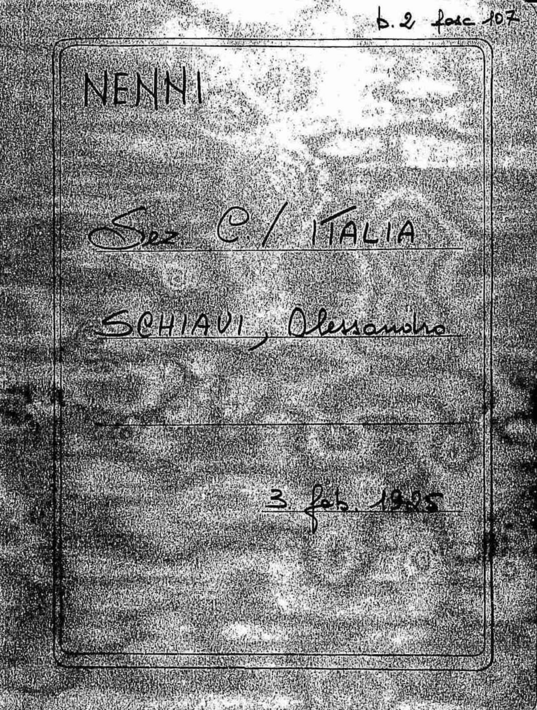 Schiavi Alessandro, 1925 feb. 3 - 1926 ago. 26