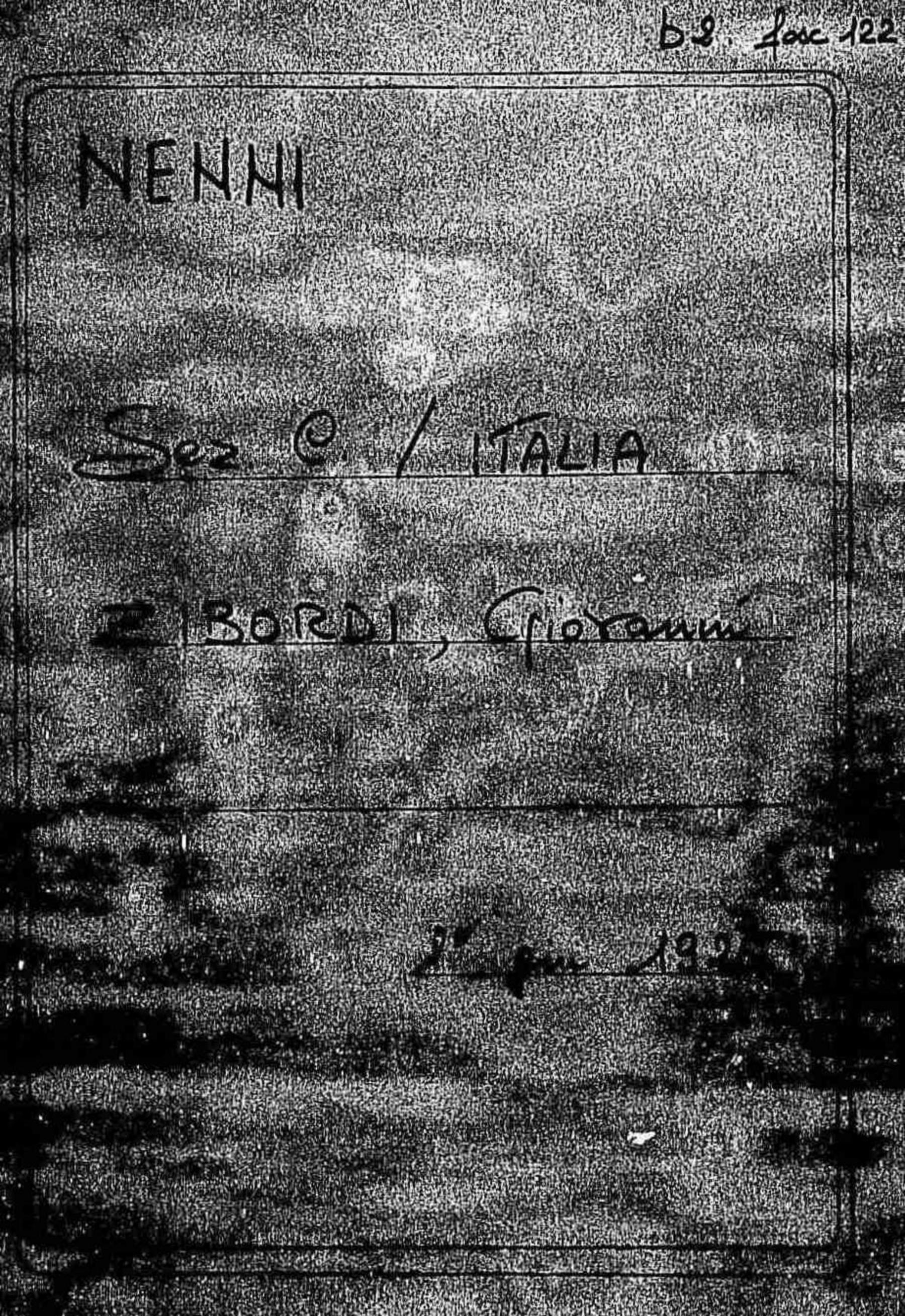 Zibordi Giovanni, 1925 giu. 1