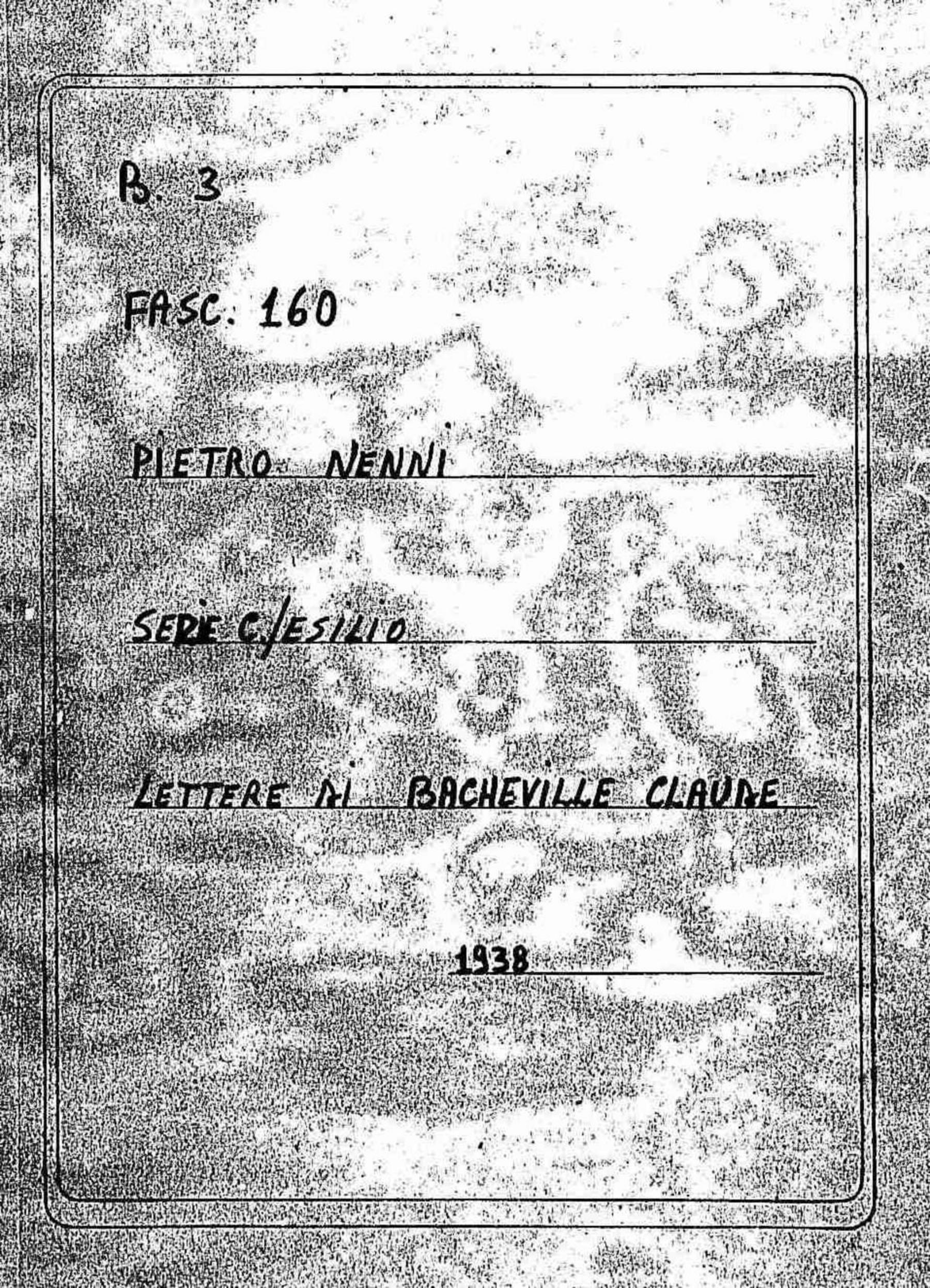 Bacheville Claude, 1938 gen. 12