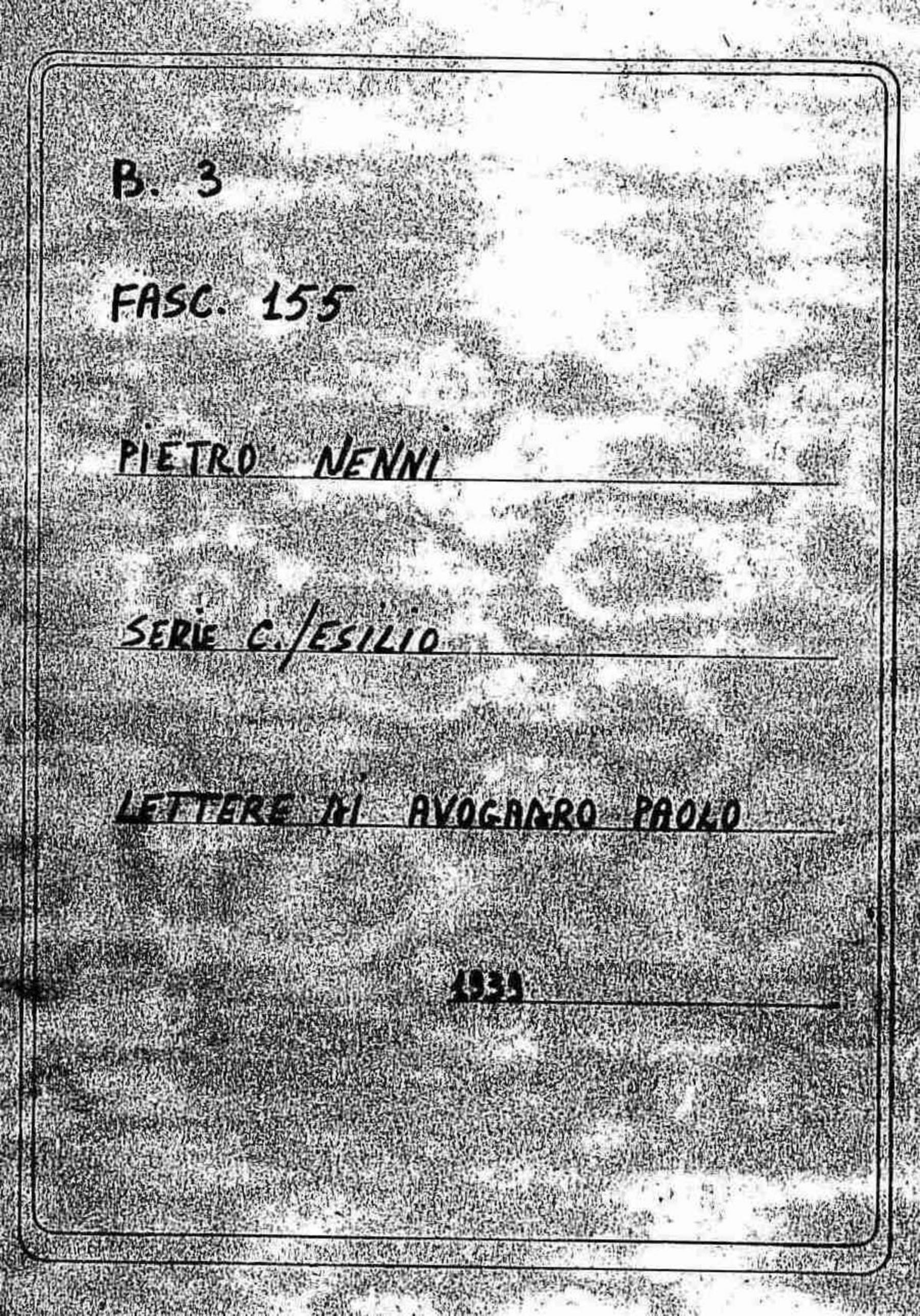 Avogadro Paolo, 1939 mar. 7 - apr. 15