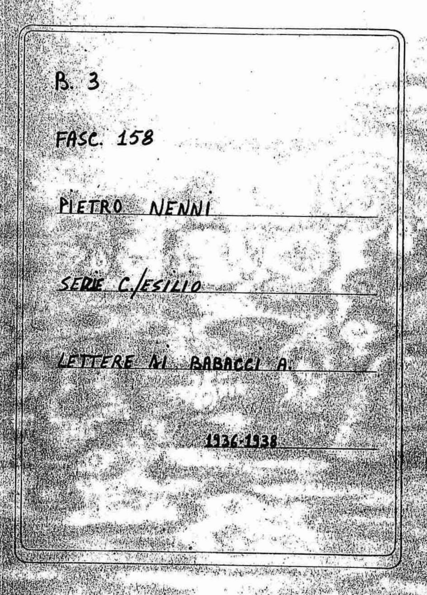 Babacci A., 1936 mar. 23 - 1938 nov. 24