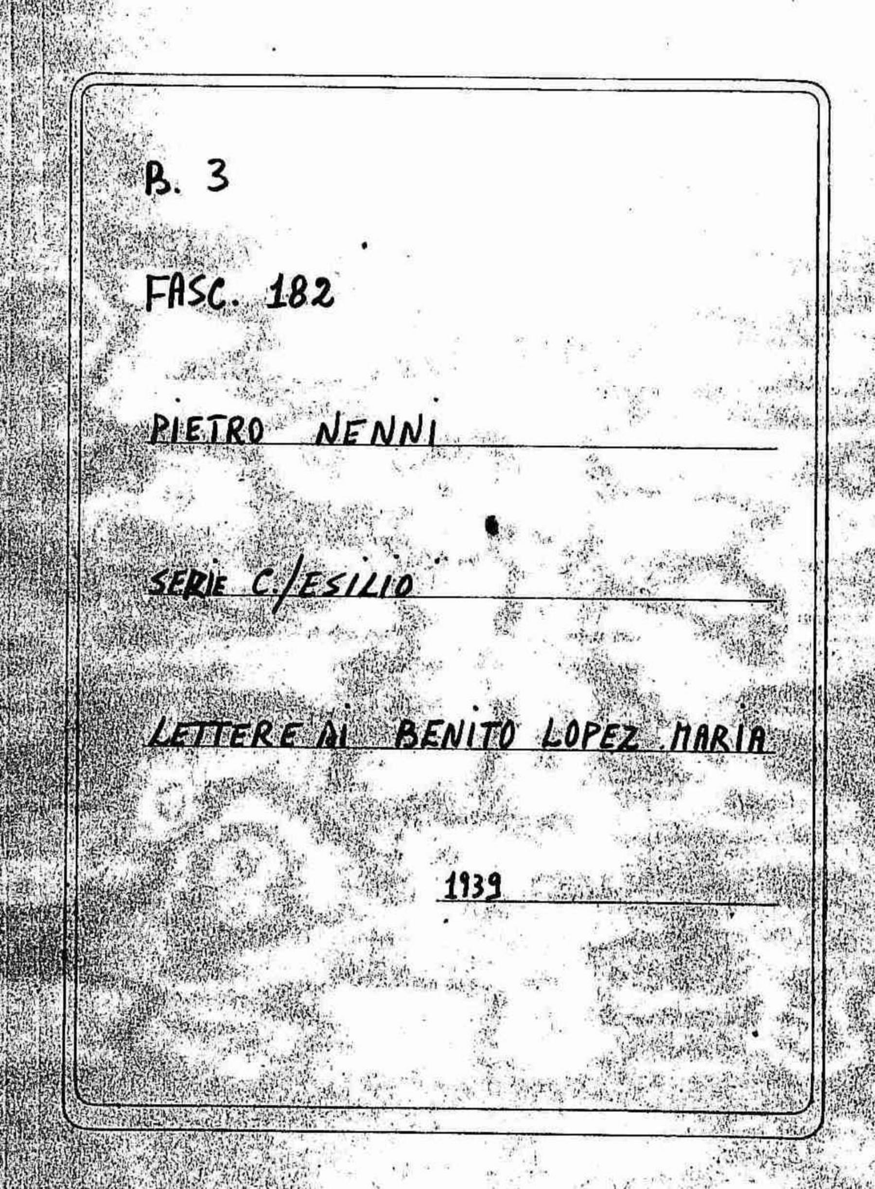 Benito Lopez Maria, 1939 mag. 13