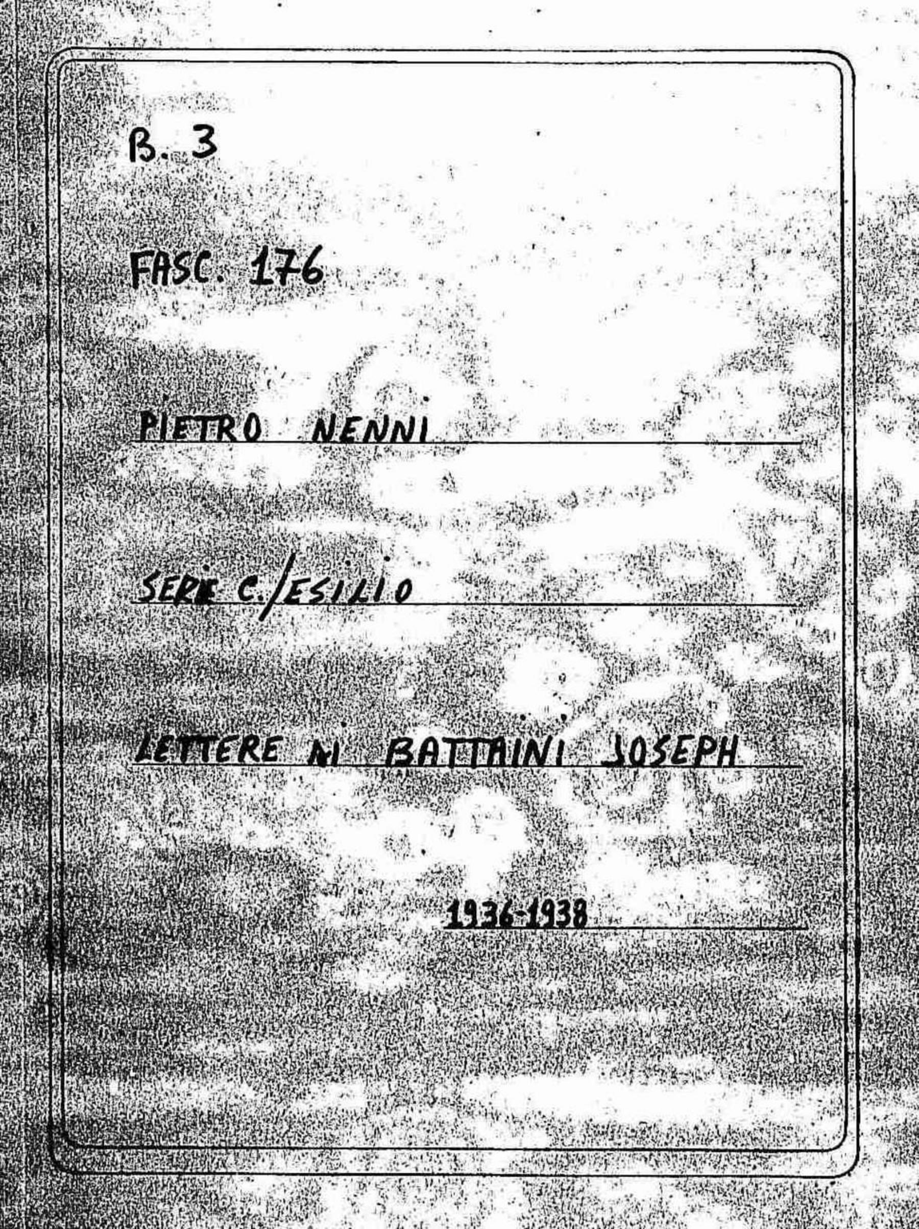 Battaini Joseph, 1936 nov. 7 - 1938 apr. 21