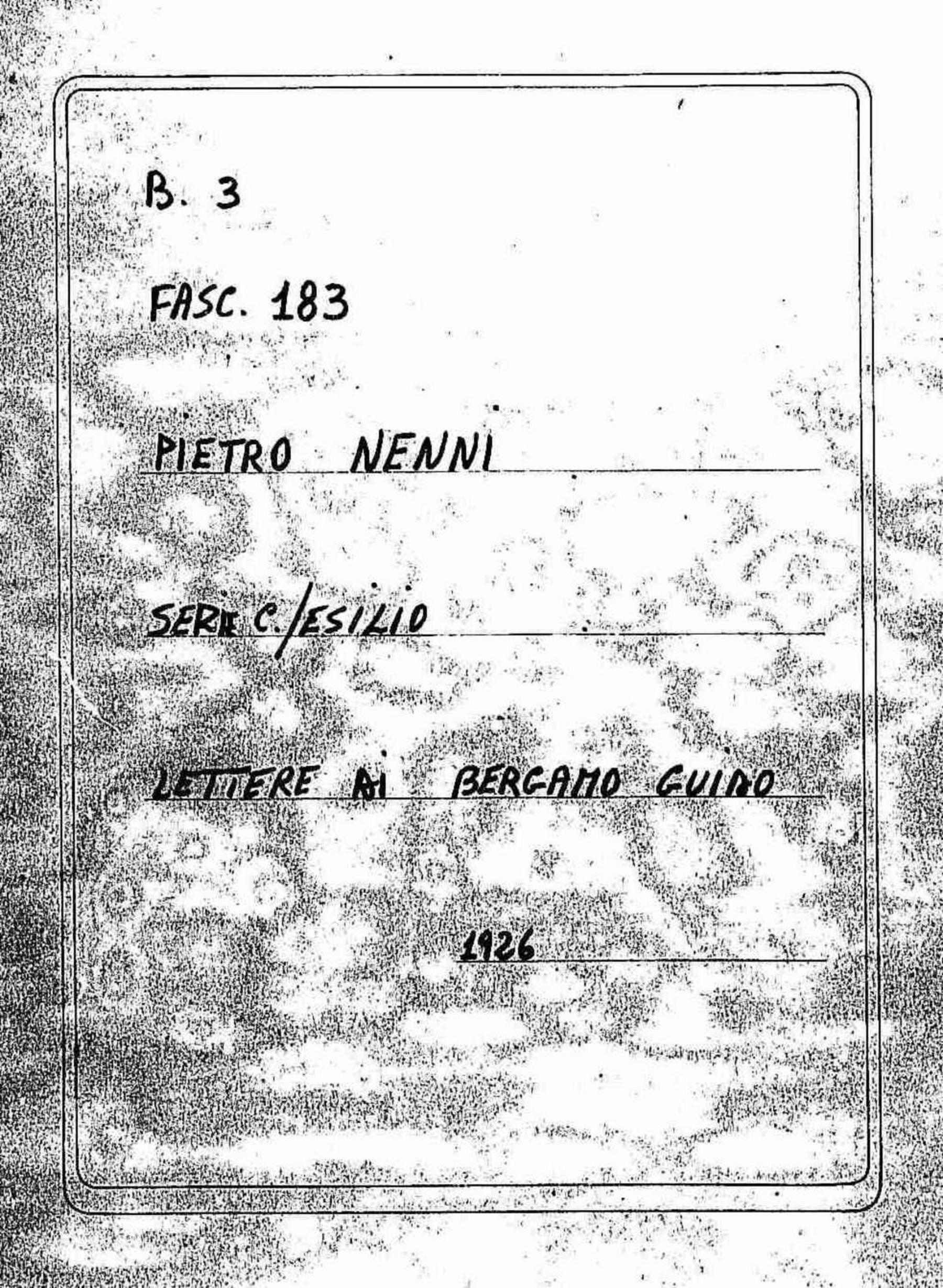 Bergamo Guido, 1926 nov. 26