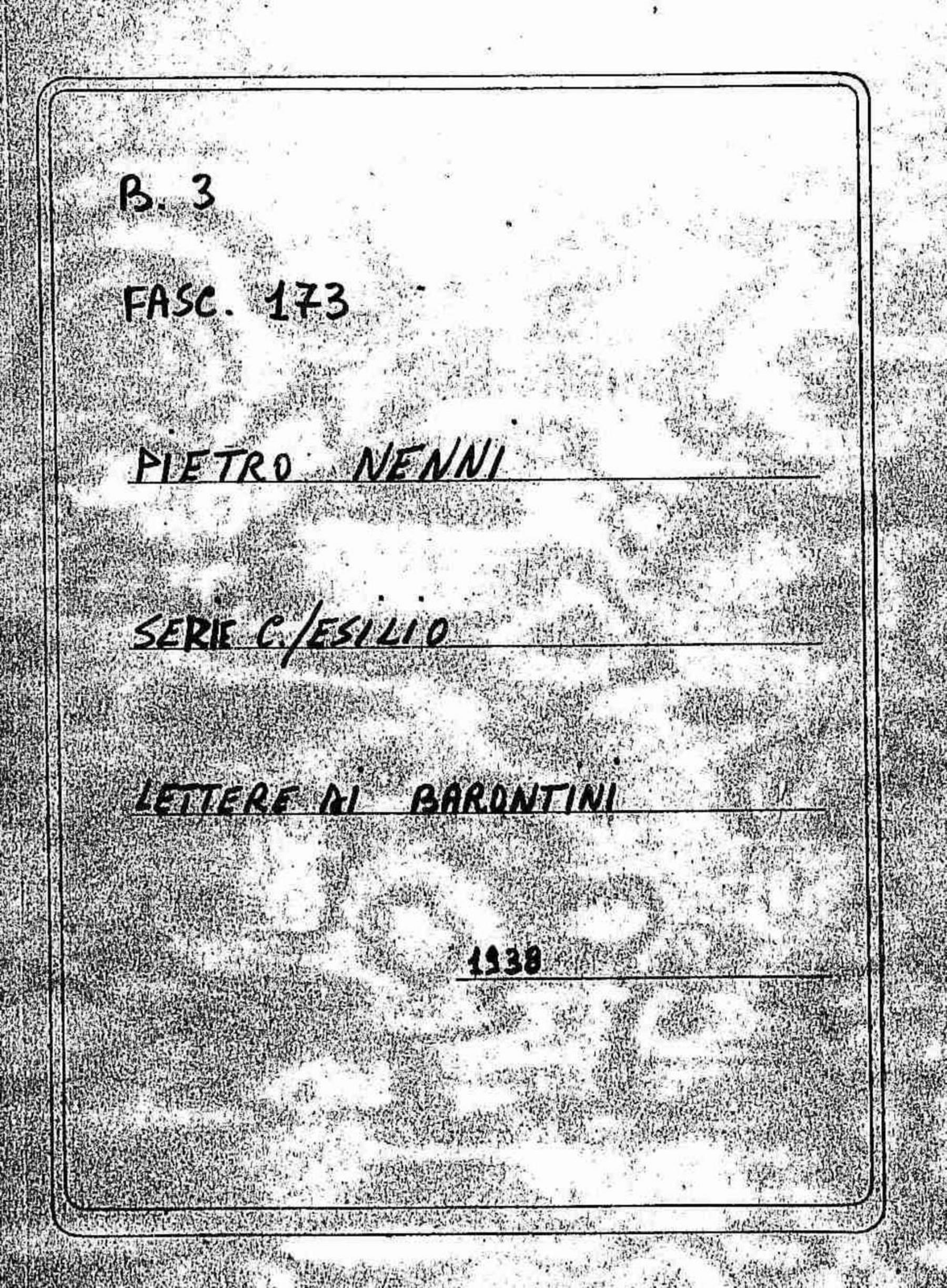 Barontini, 1938 feb. 9