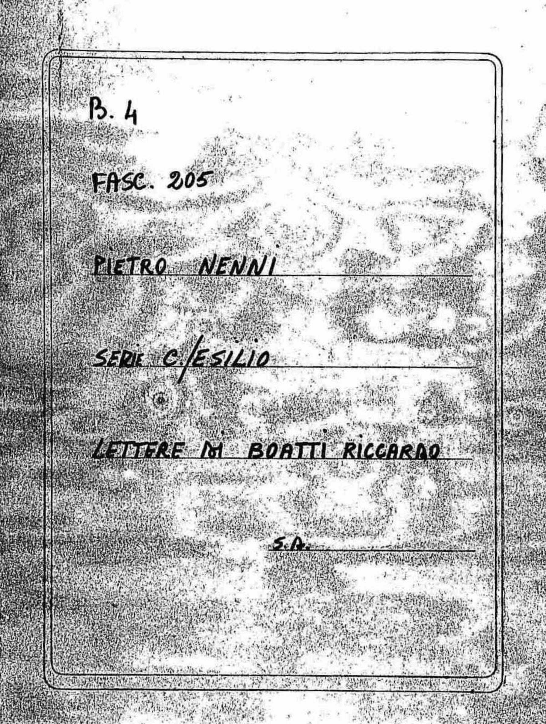 Boatti Riccardo, s.d.