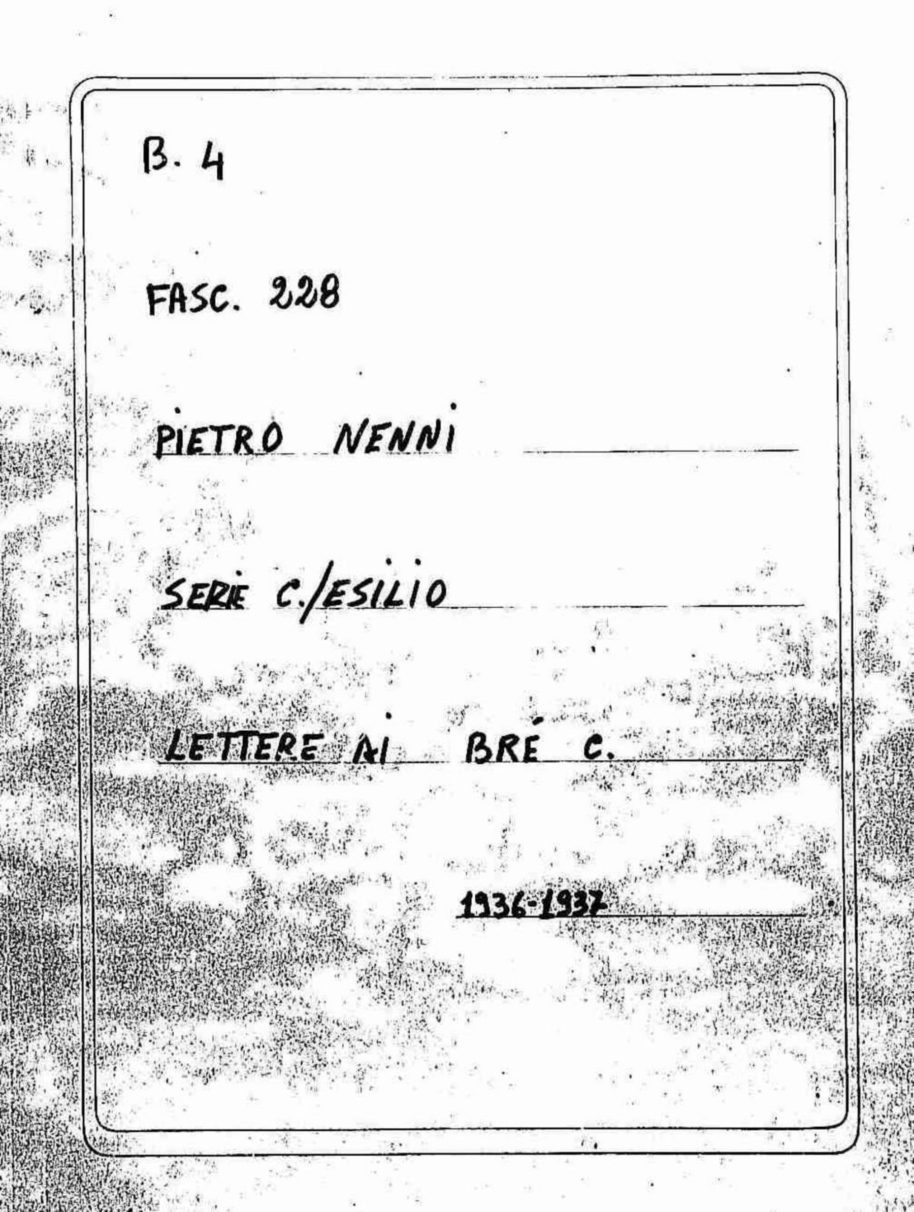 Bré C., 1936 dic. 9 - 1937 gen. 31