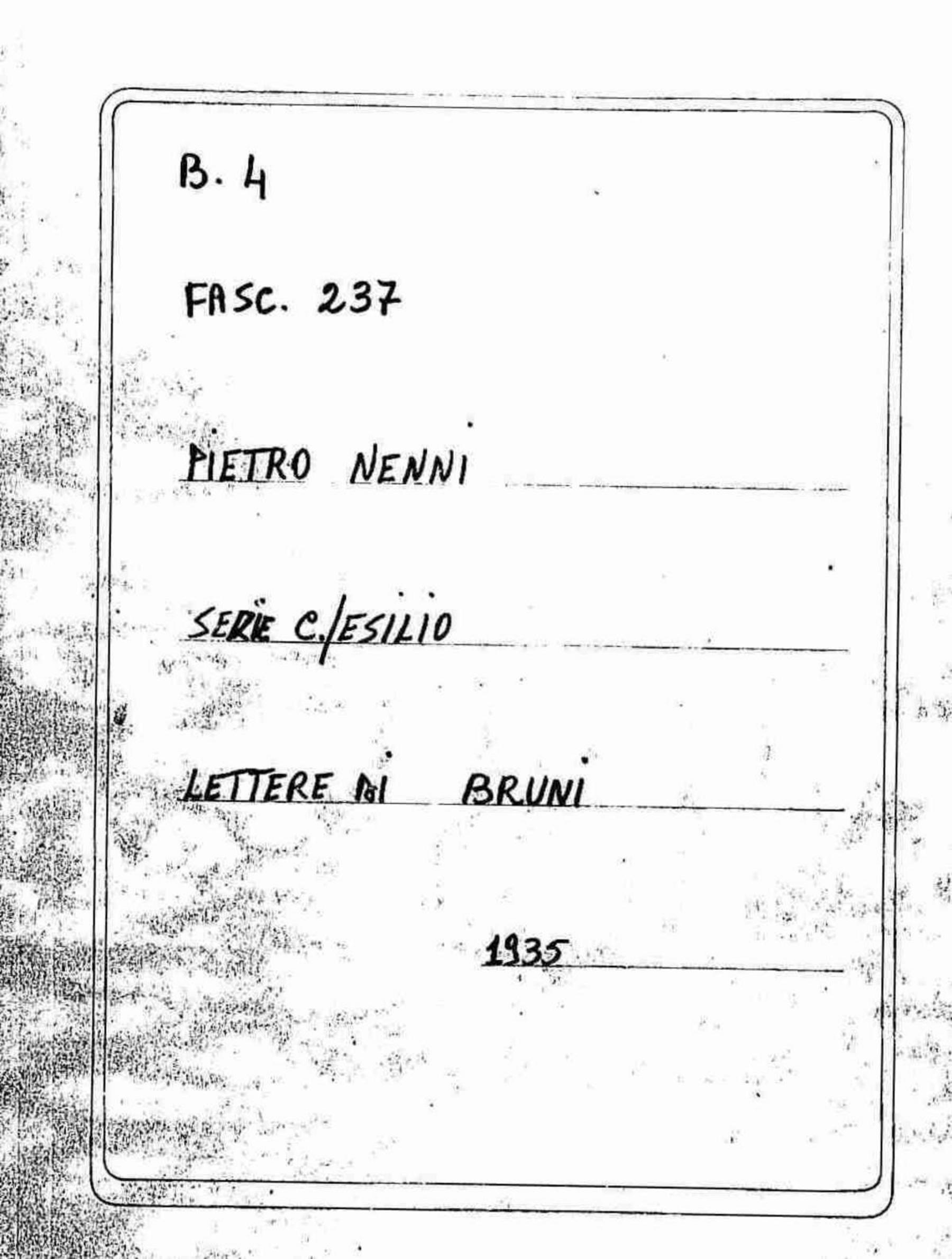 Bruni, 1935 lug. 27 - 30