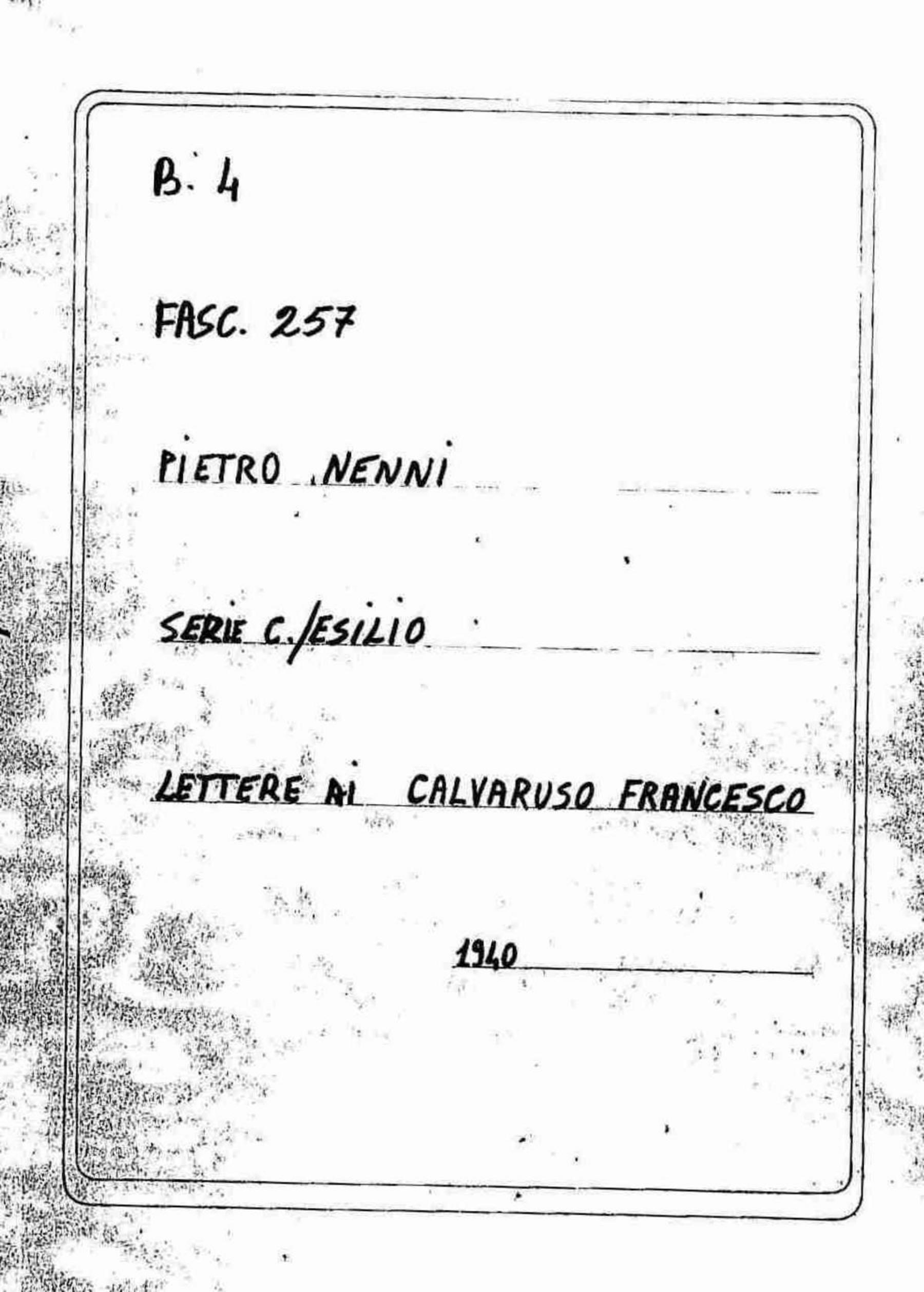 Calvaruso Francesco, 1940 gen. 3