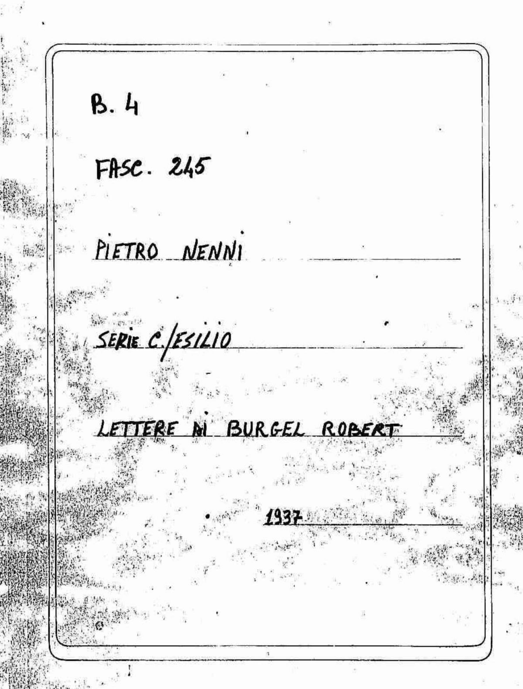 Burgel Robert, 1937 gen. 4