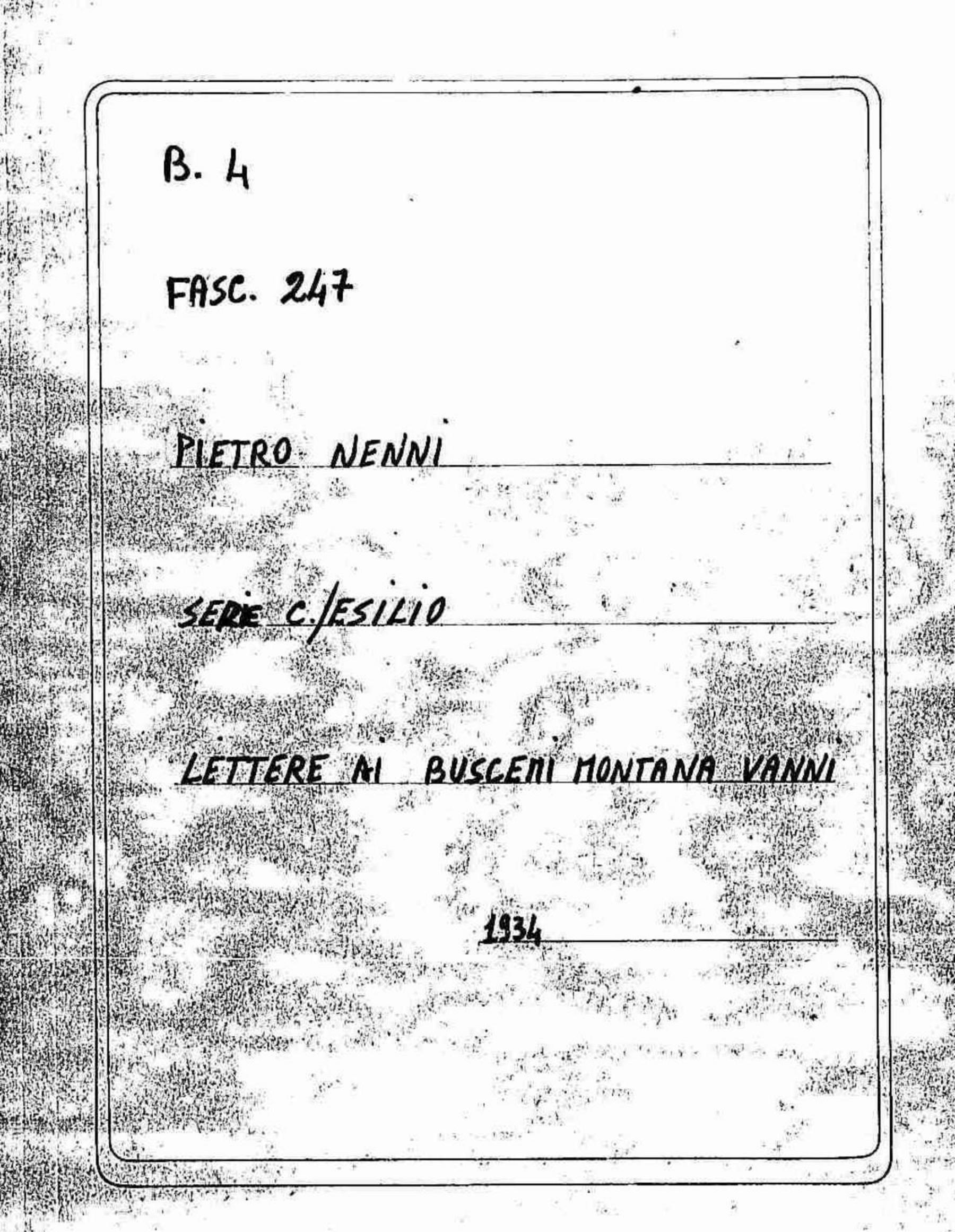 Buscemi Montana Vanni, 1934 ott. 23