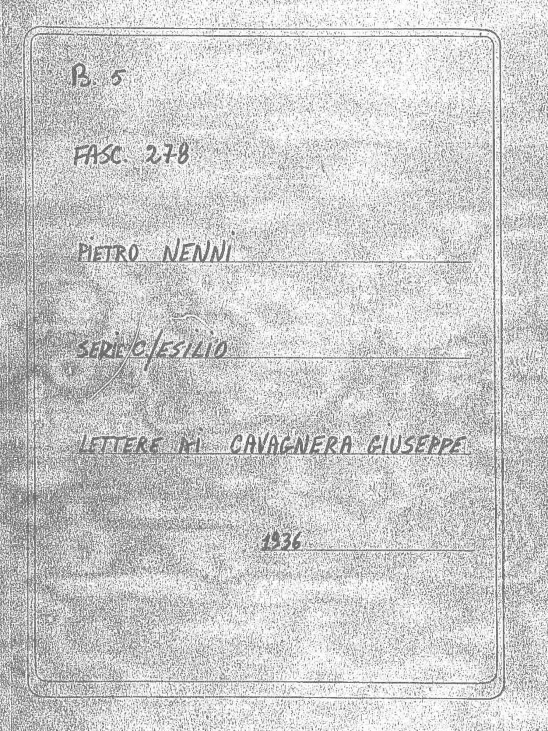 Cavagnera Giuseppe, 1936 mar. 15 - 19