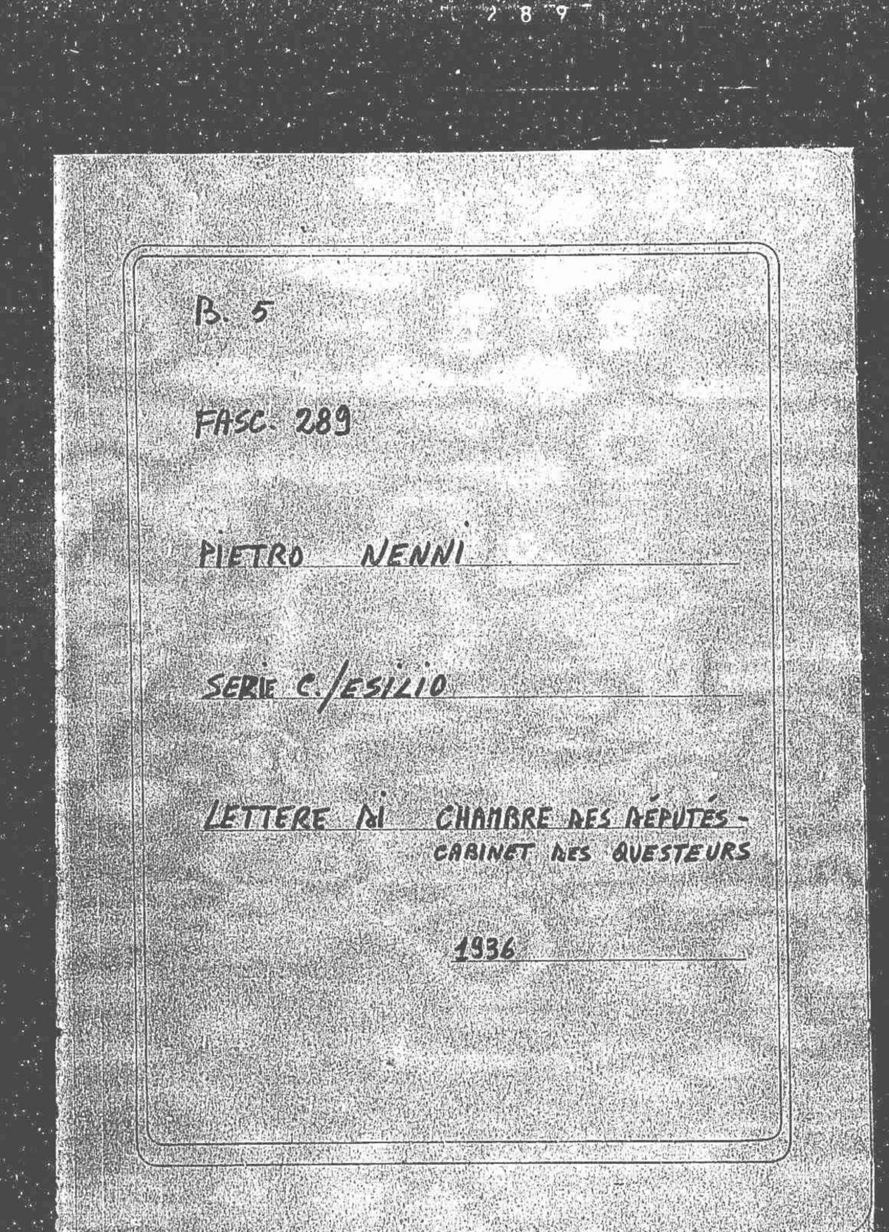 Chambre des députés - Gabinet des Questeurs, 1936 mag. - giu. 22