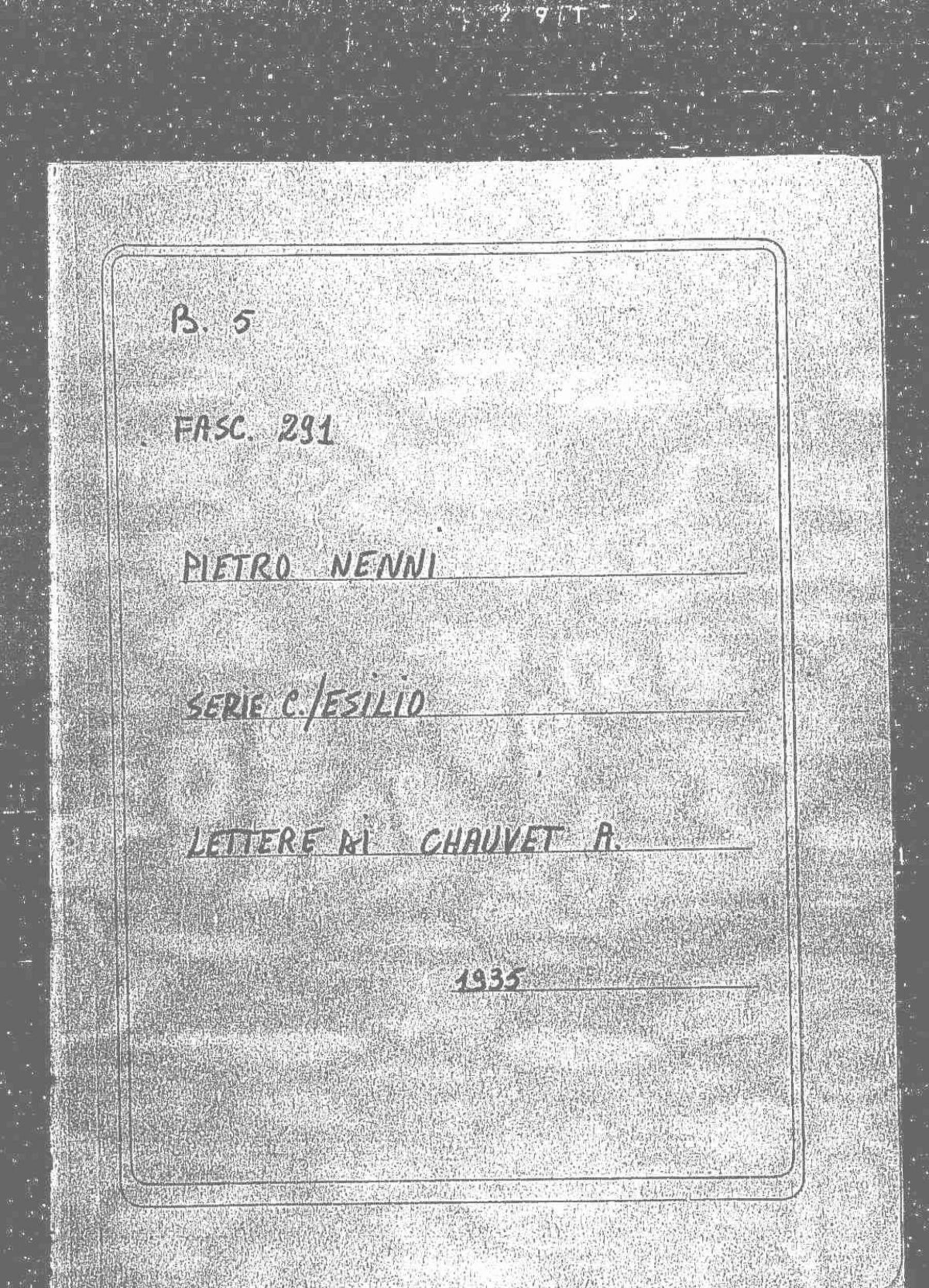 Chauvet A., 1935 mar. 10 - giu. 27