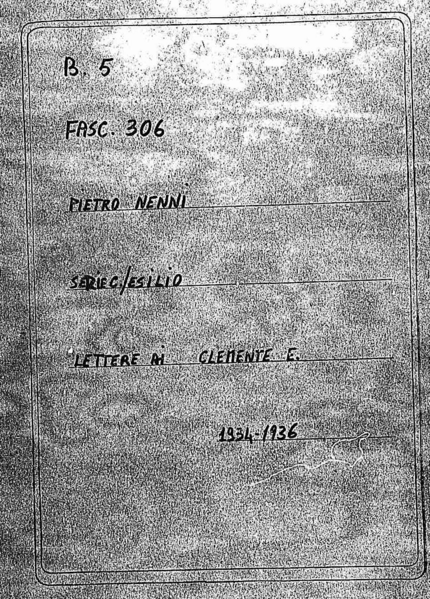 Clemente E., 1934 ago. 19 - 1936 gen. 15