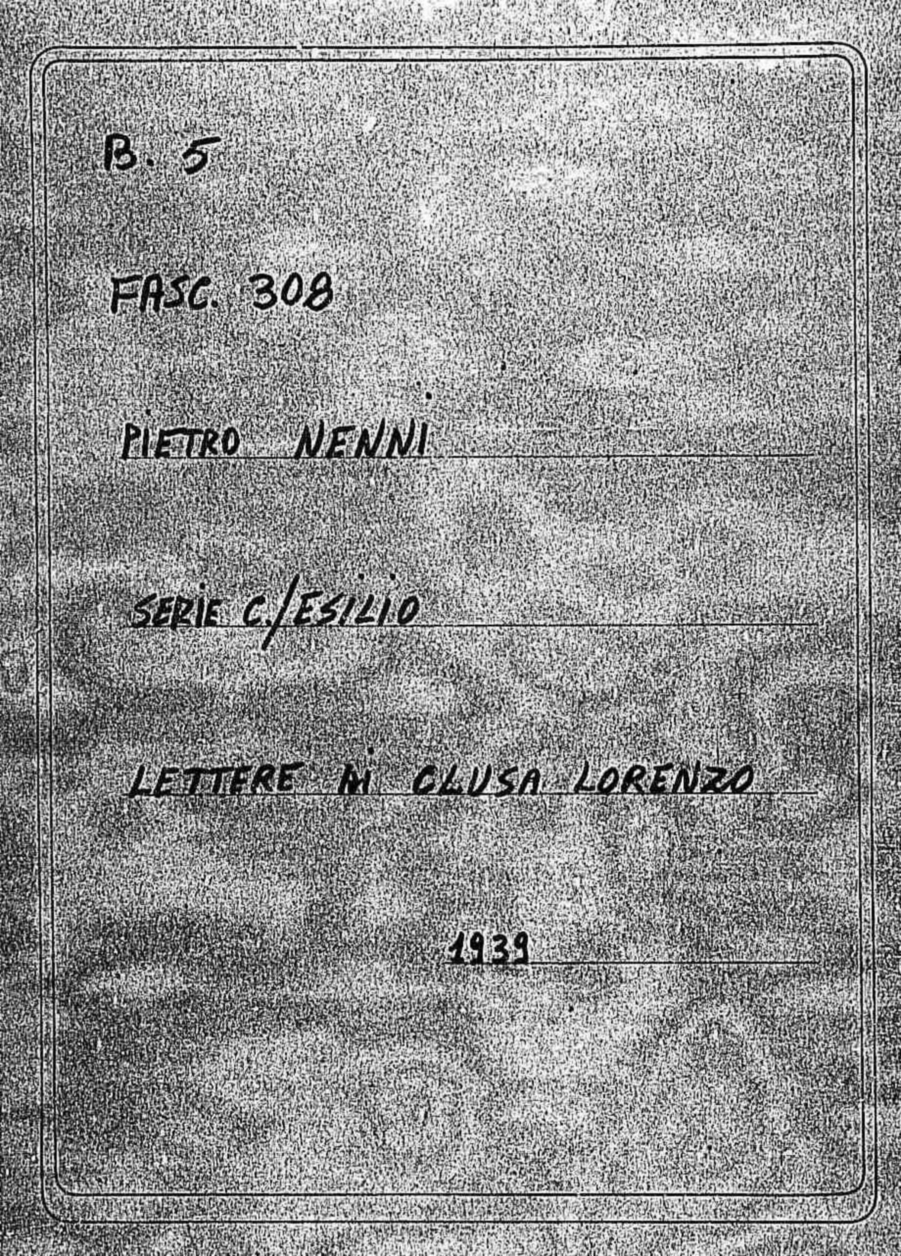 Clusa Lorenzo, 1939 gen. 17