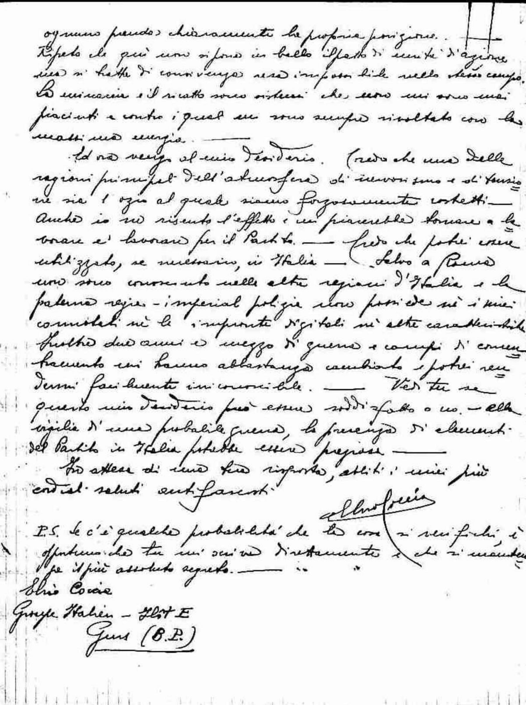 Coccia Elvio, 1939 mar. 8 - lug. 22