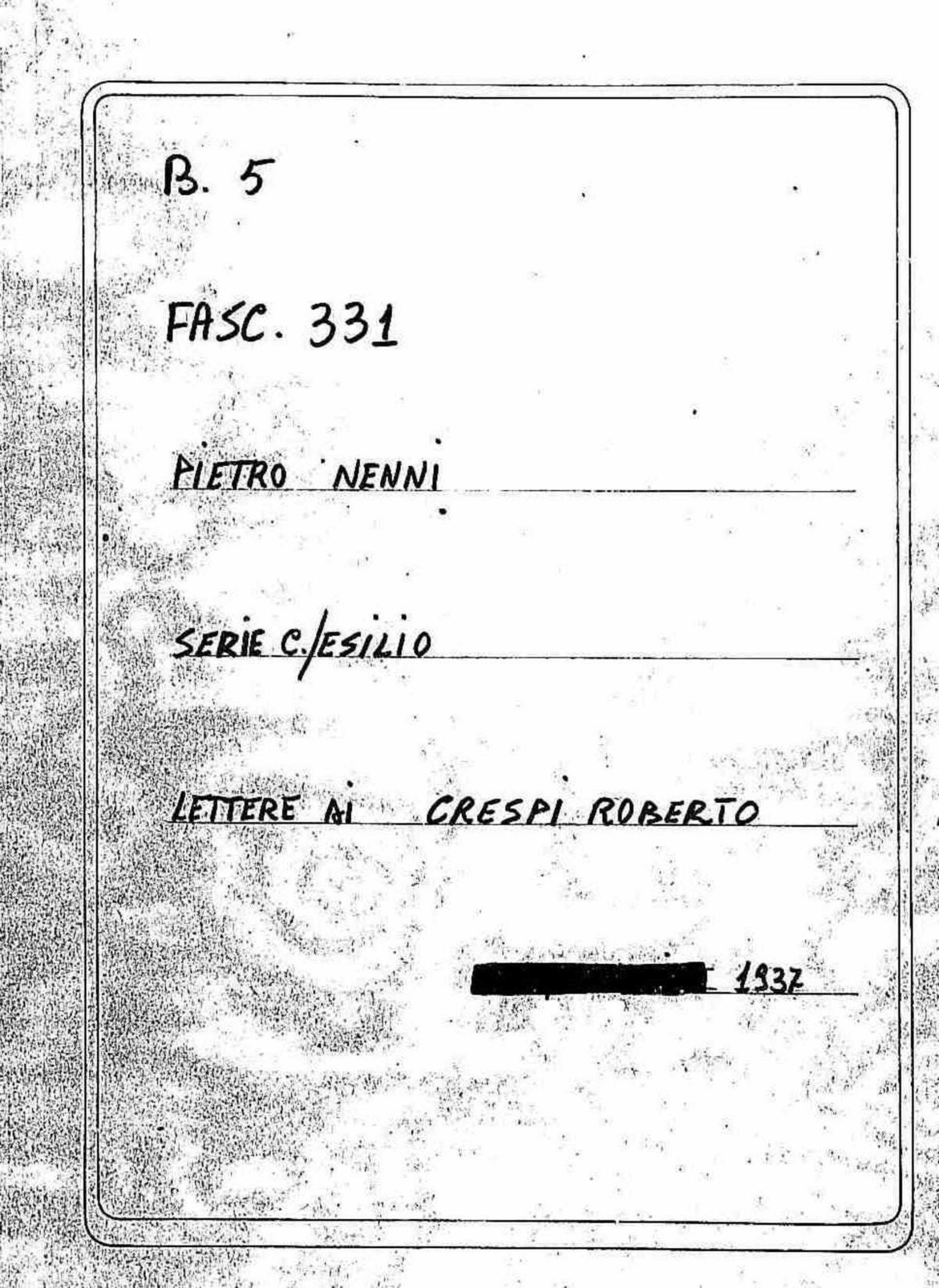 Crespi Roberto (pseudonimo Fratelli Primo), 1937 apr. 19