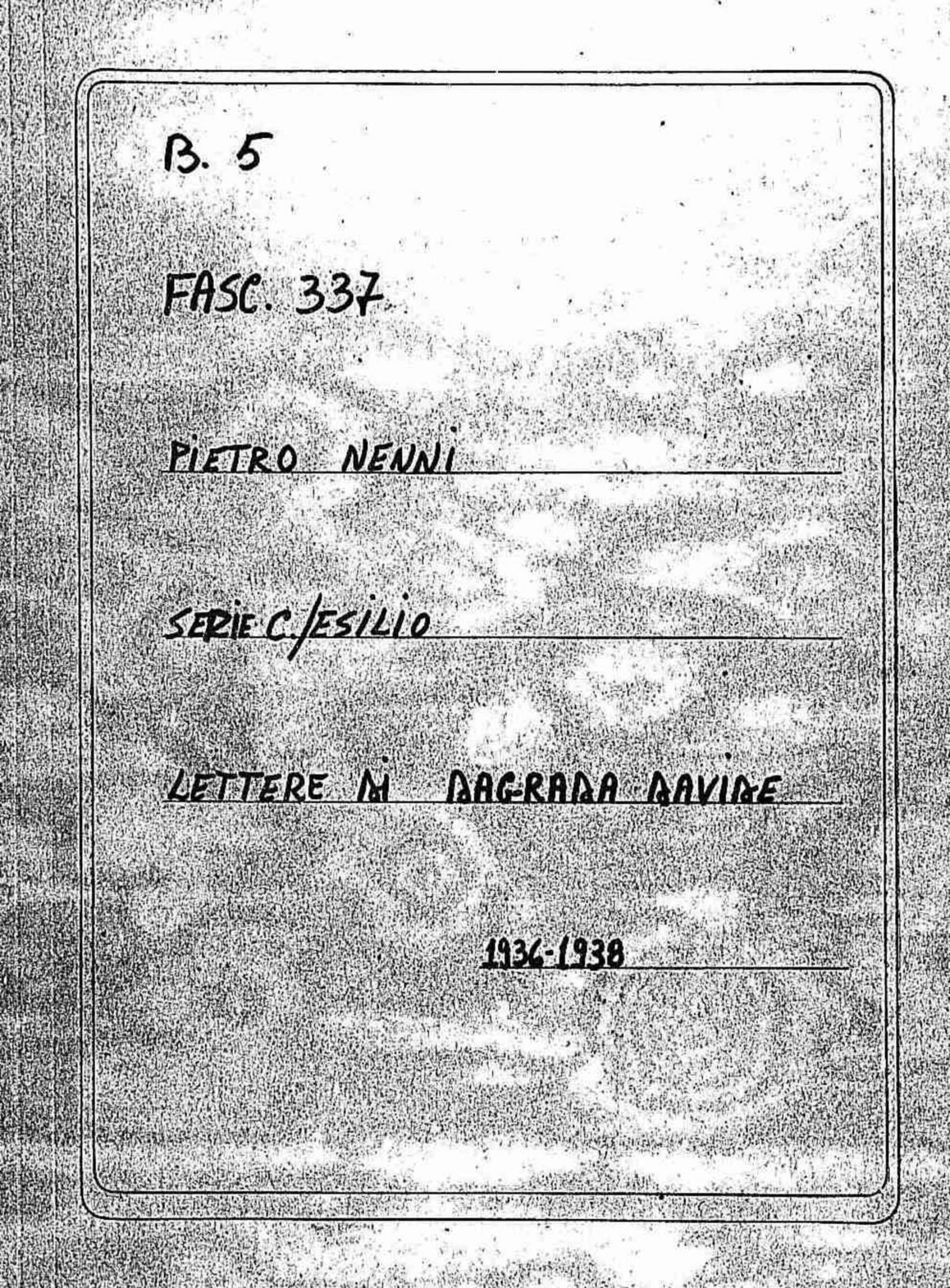 Degrada Davide, 1936 lug. 5 - 1938 lug. 4