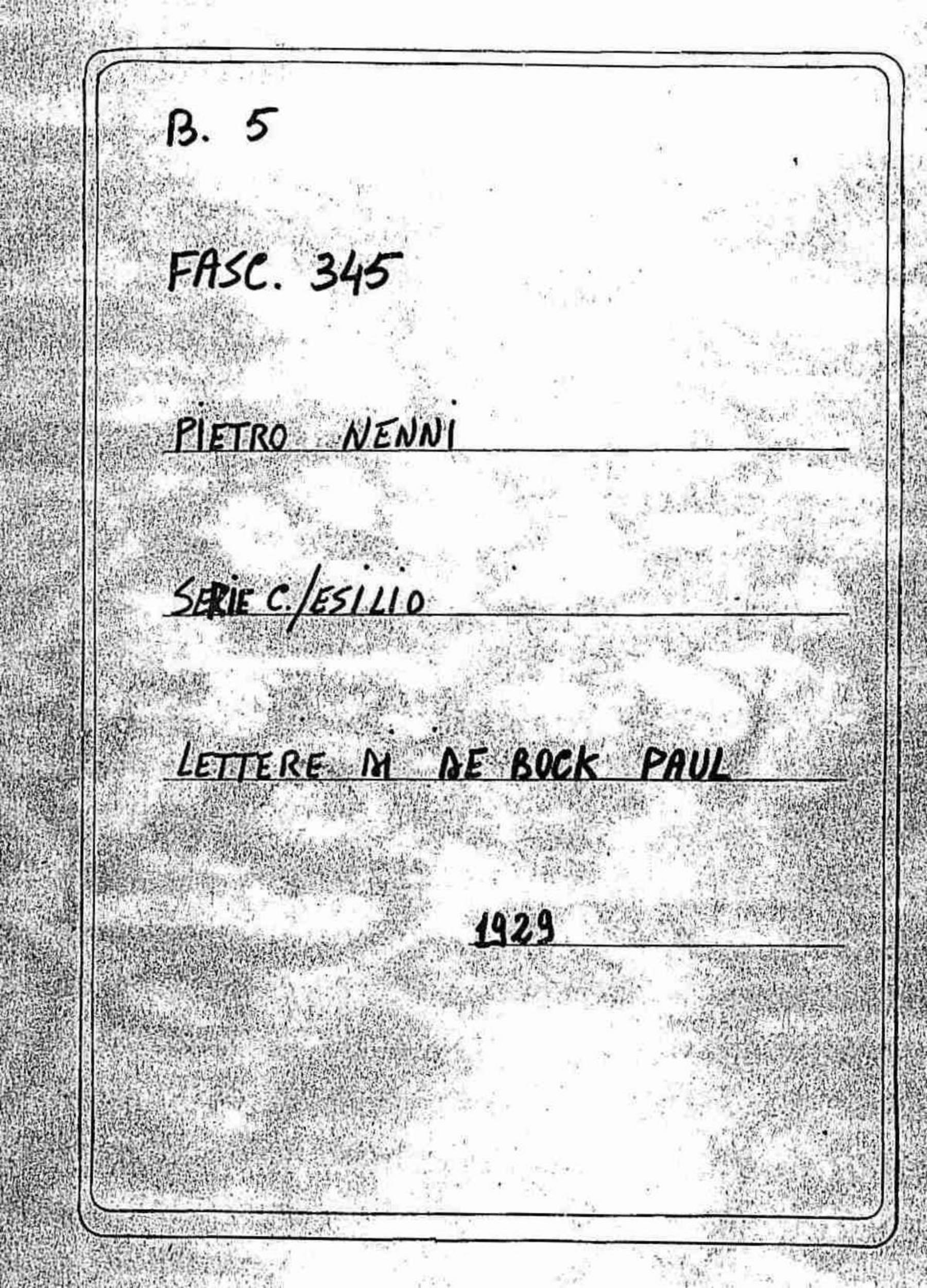 De Bock Paul, 1929 ott.