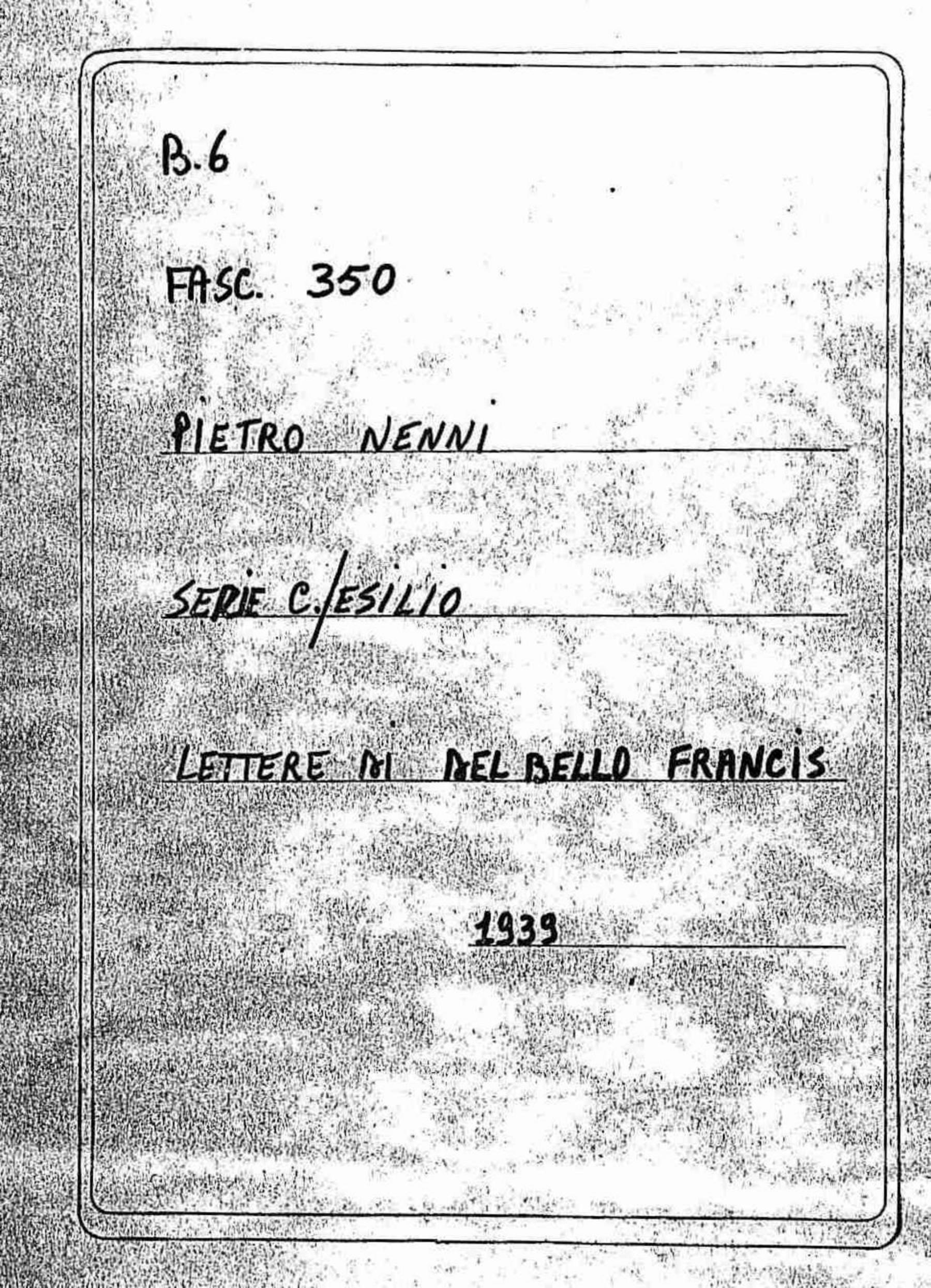 Del Bello Francis, 1939 mag. 24