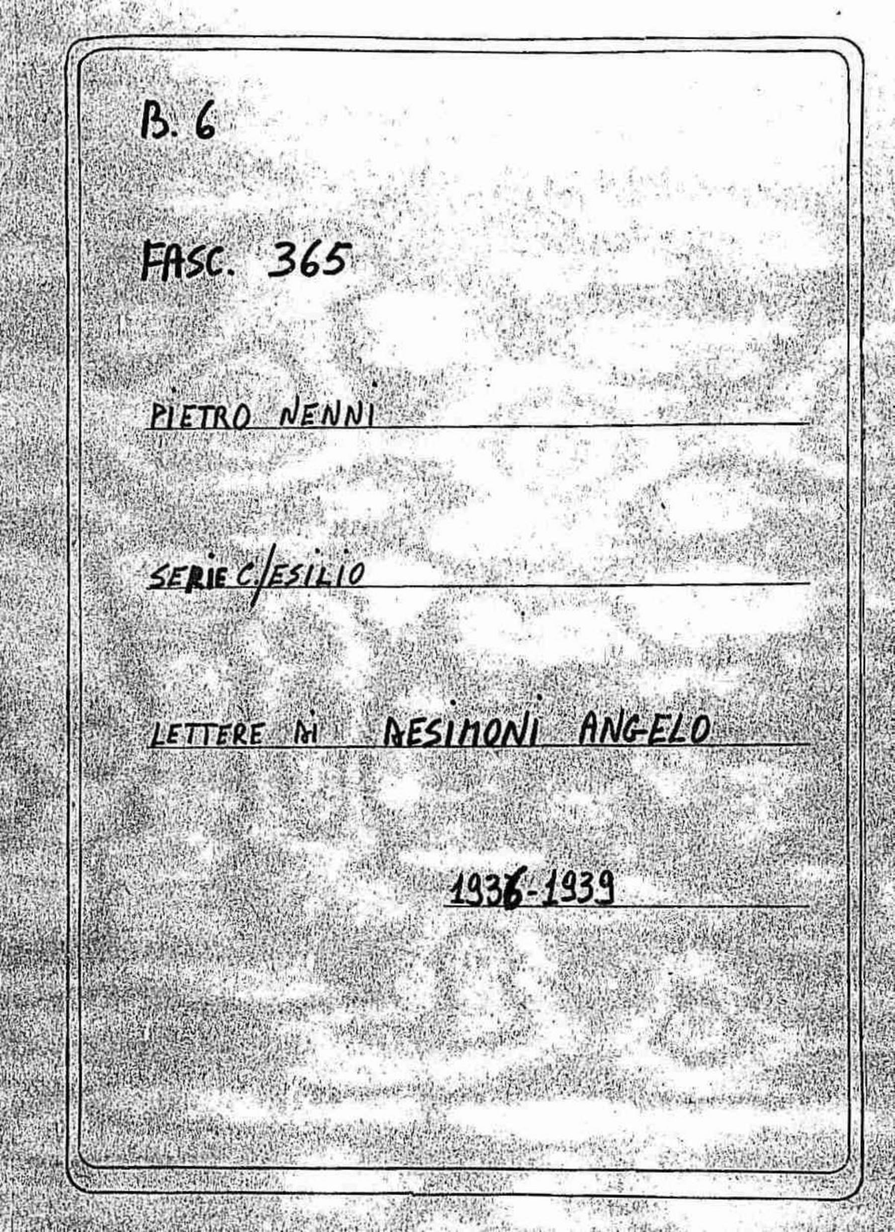 Desimoni Angelo, 1936 dic. 14 - 1939 apr. 3