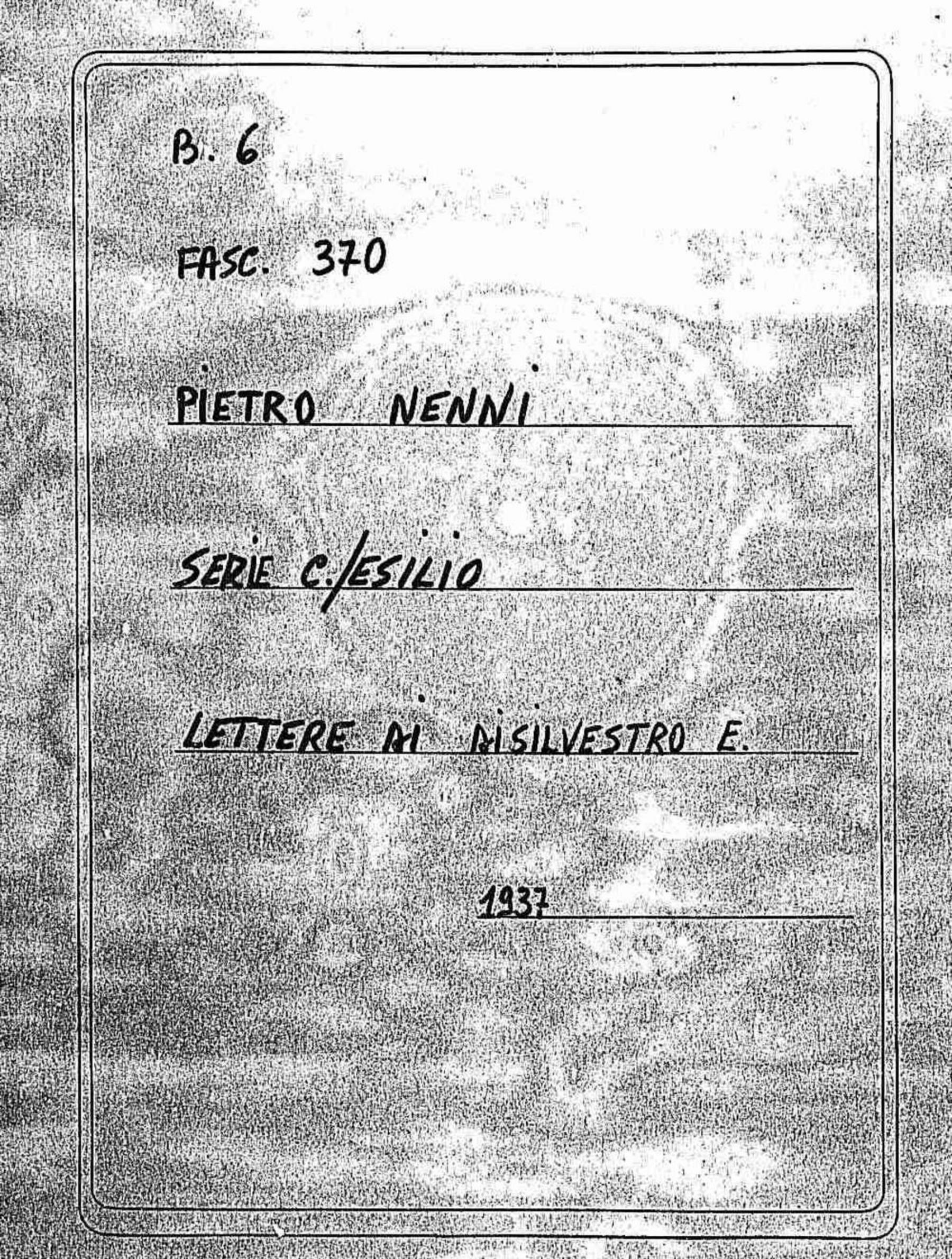 Di Silvestro E., 1937 ott. 20