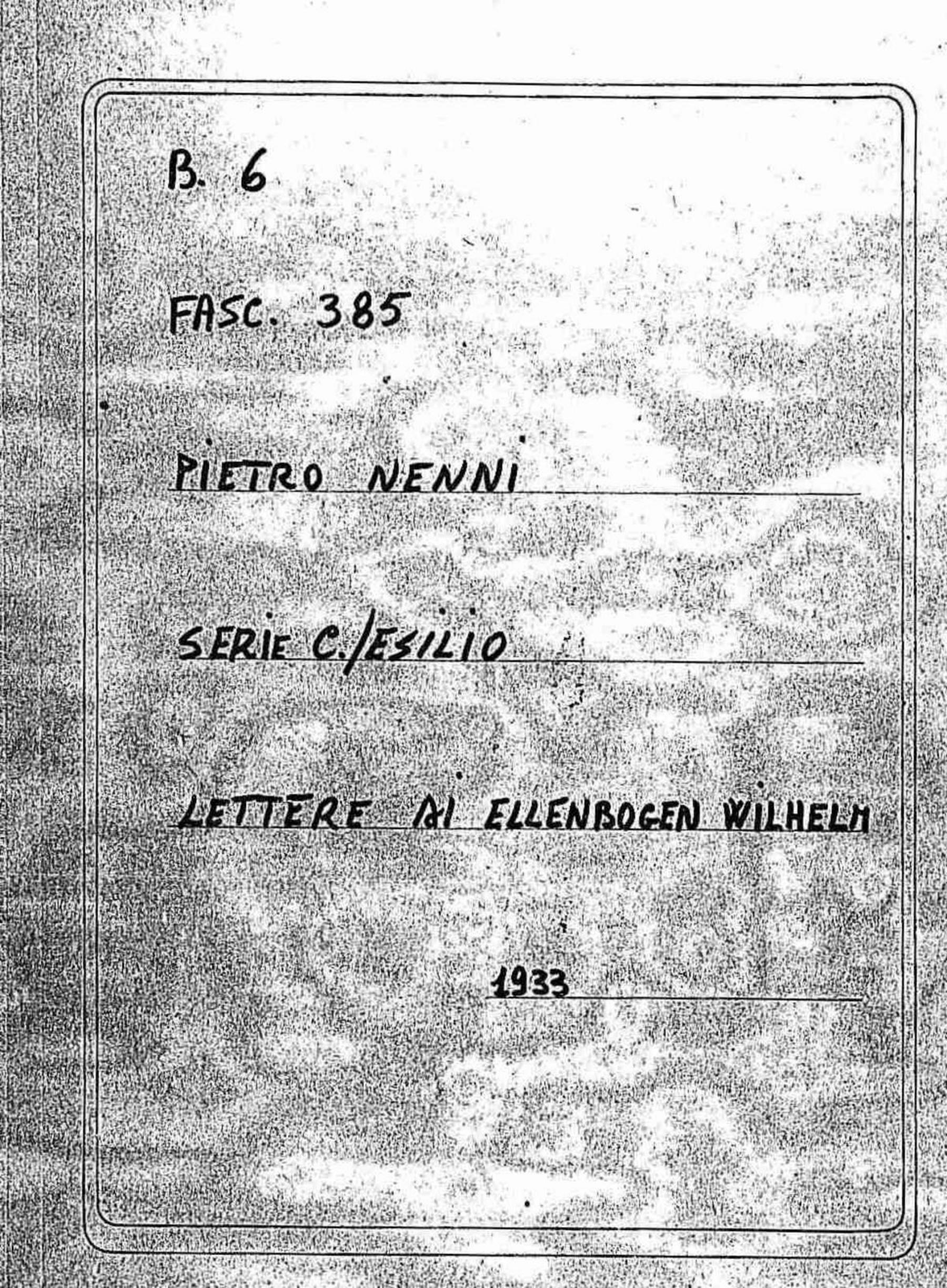 Ellenbogen Wilhelm, 1933 lug. 10