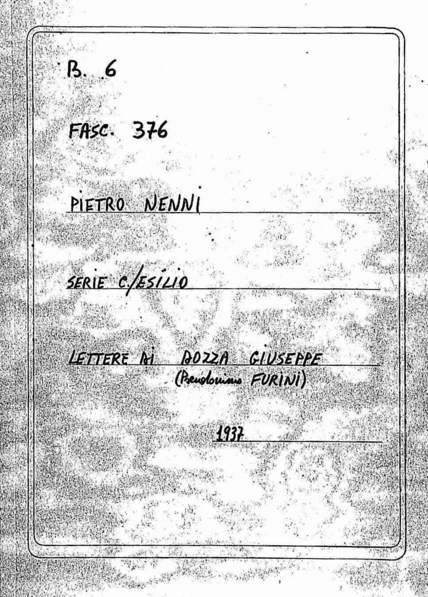 Dozza Giuseppe (pseudonimo Furini), 1937 lug. 17