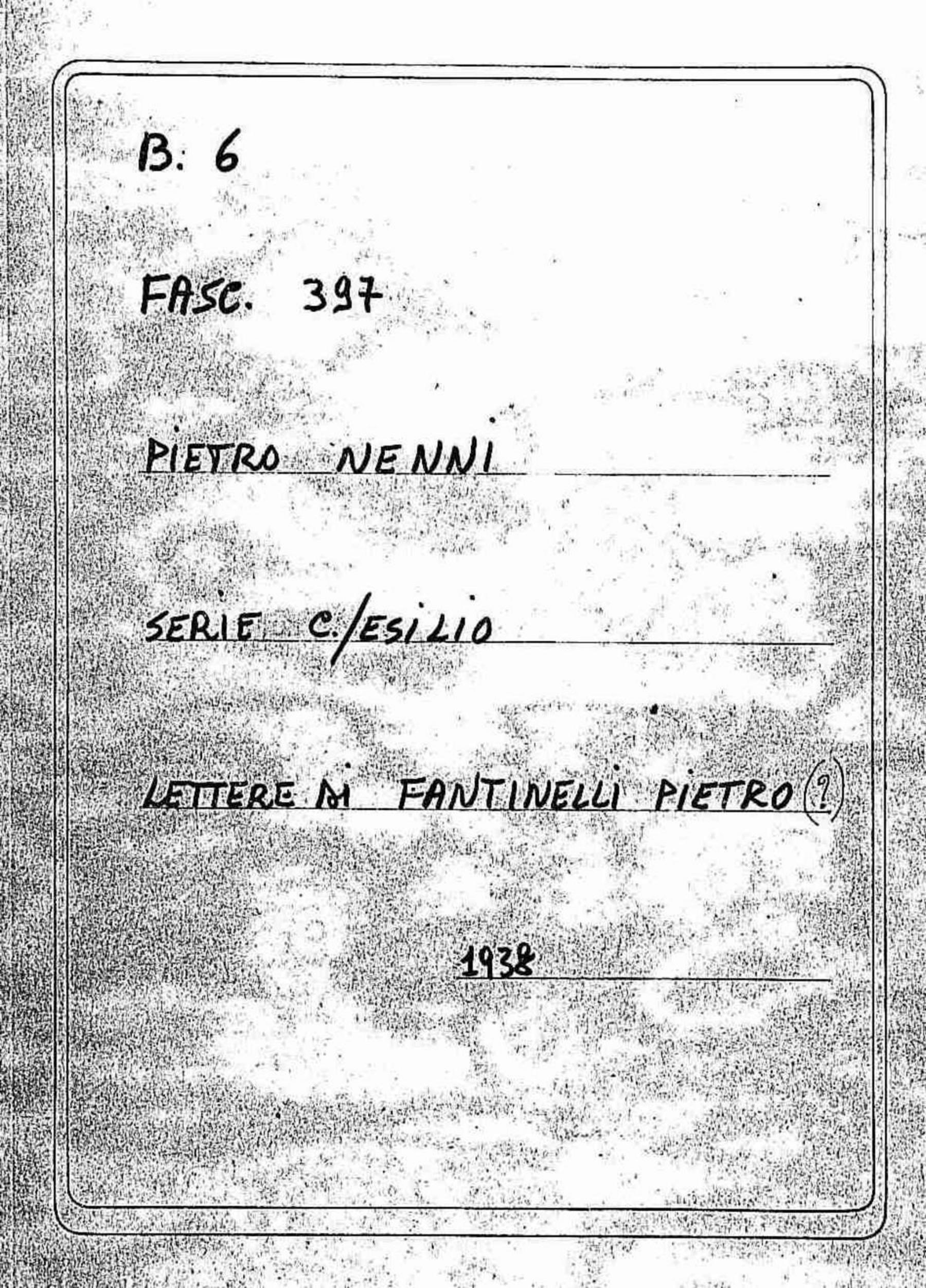 Fantinelli Pietro (?), 1938 mar. 2