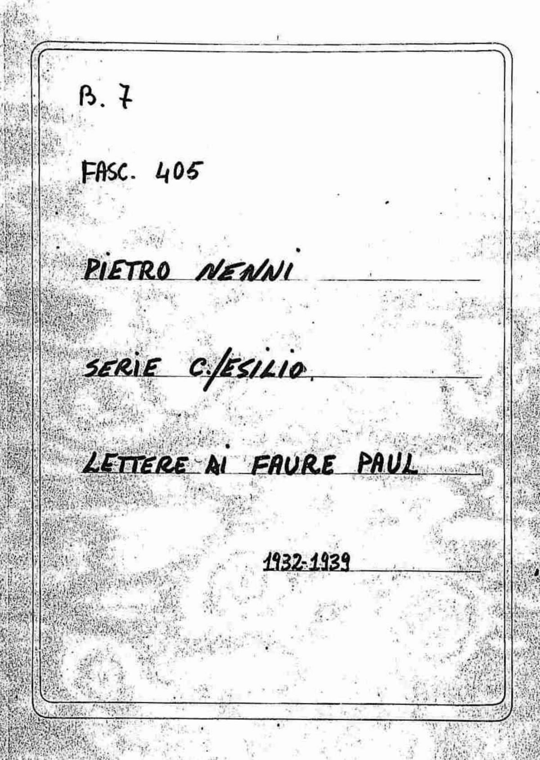Faure Paul, 1932 feb. 25 - 1939 set. 15