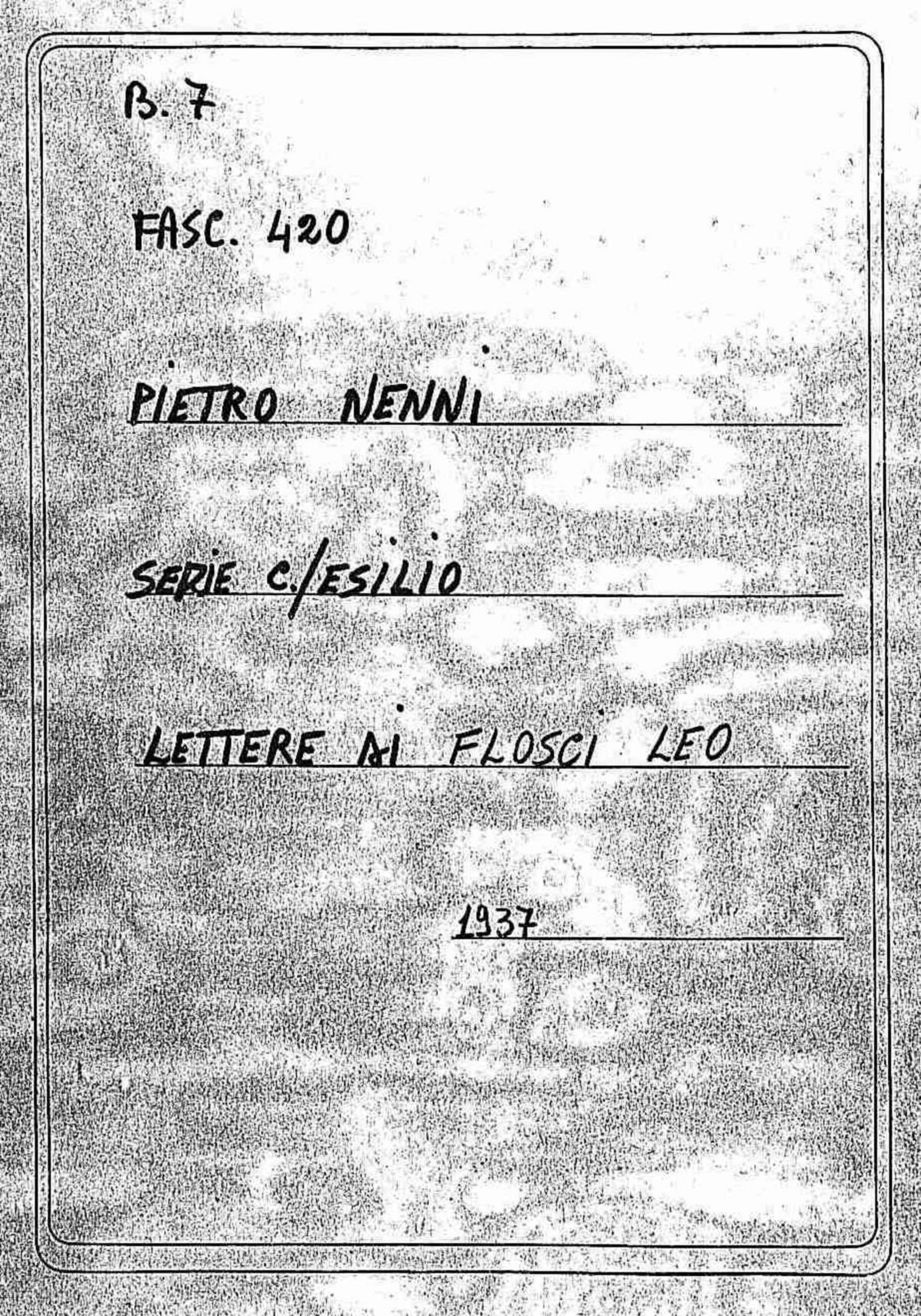 Flosci Leo, 1937 nov. 16