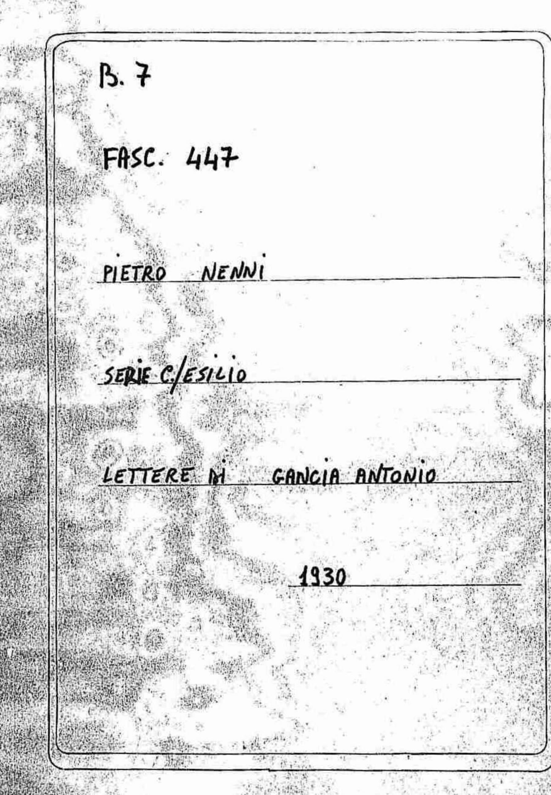 Gancia Antonio, 1930 ott. 10