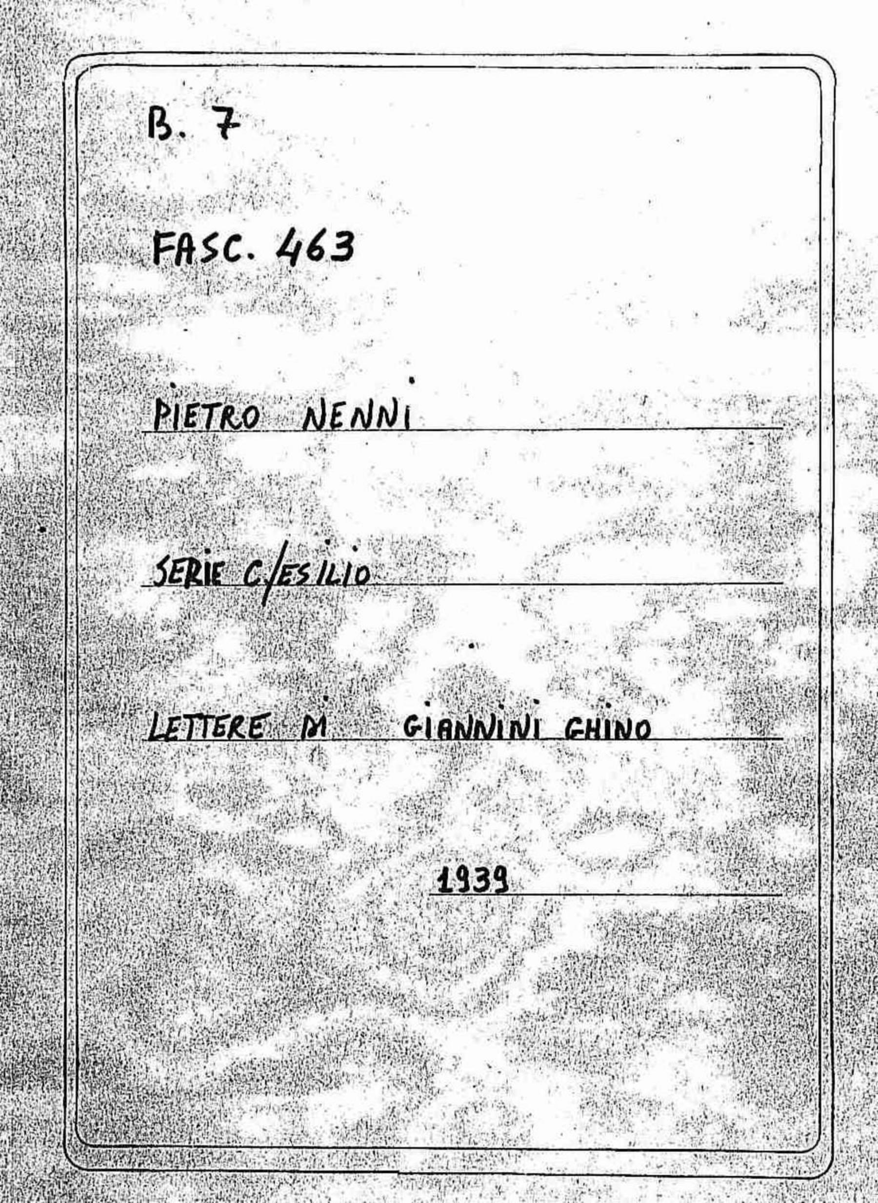 Giannini Ghino, 1939 lug. 29 - ago. 7