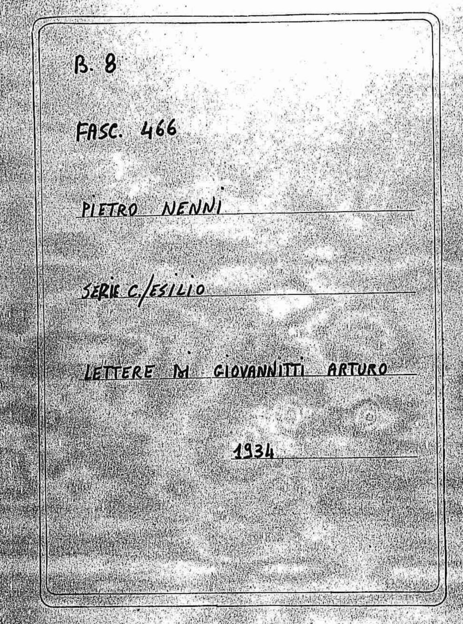 Giovannitti Arturo, 1934 ott. 5