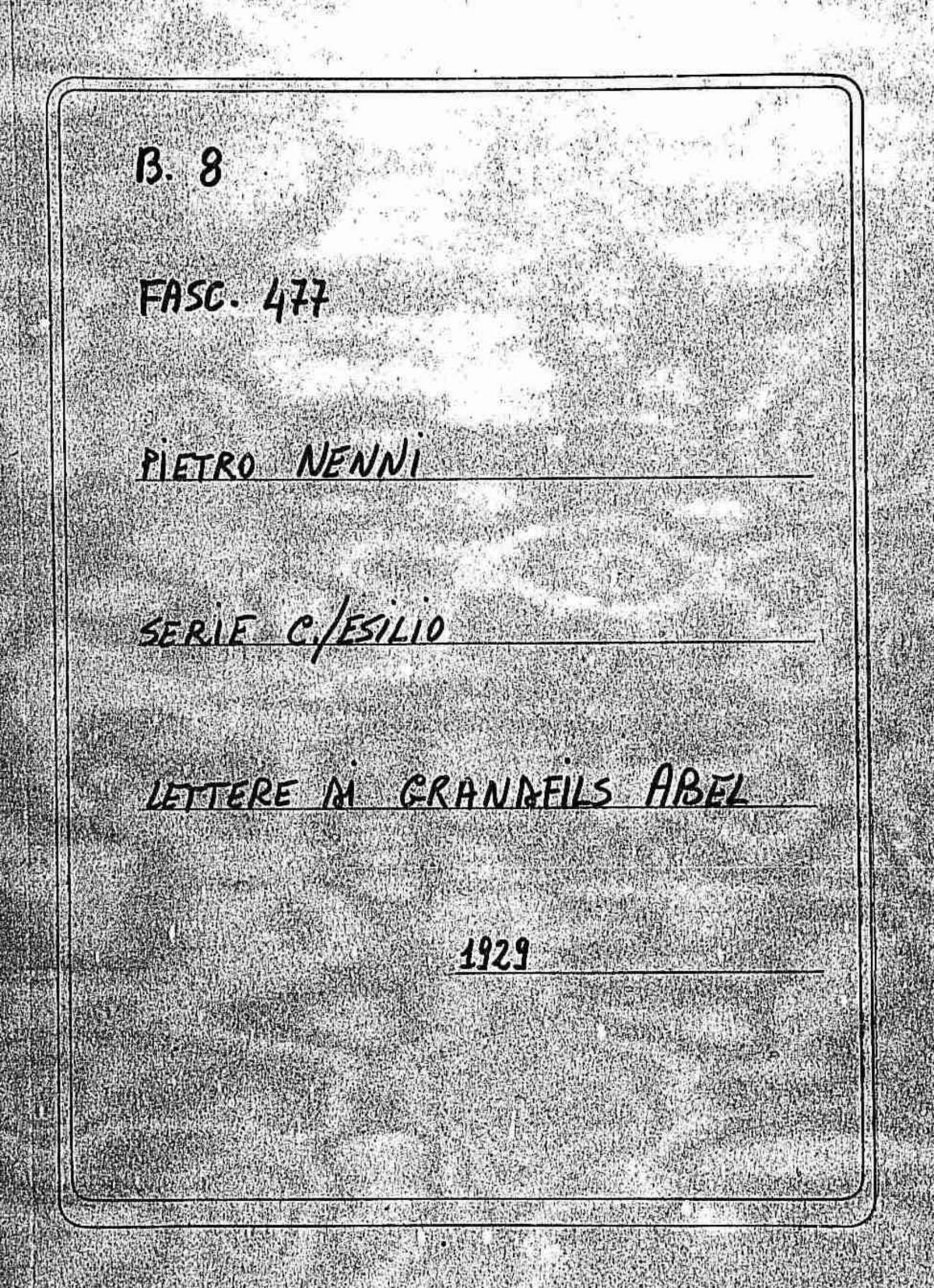 Grandfils Abel, 1929 ott. 28