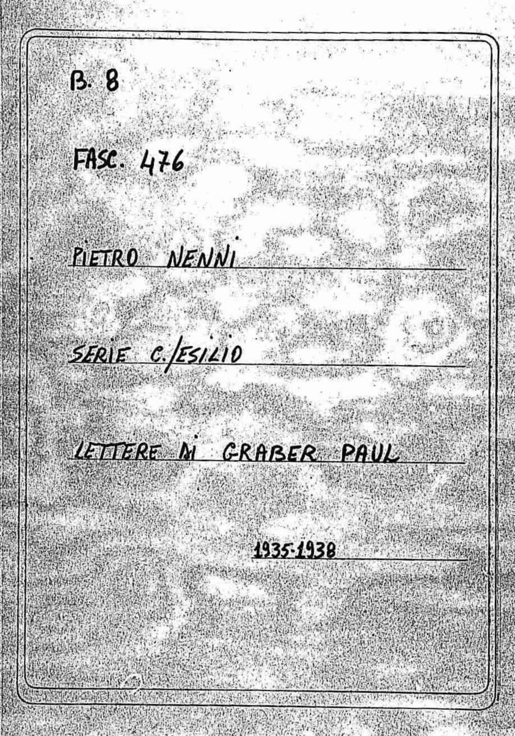 Graber Paul, 1935 apr. 20 - 1938 nov. 19
