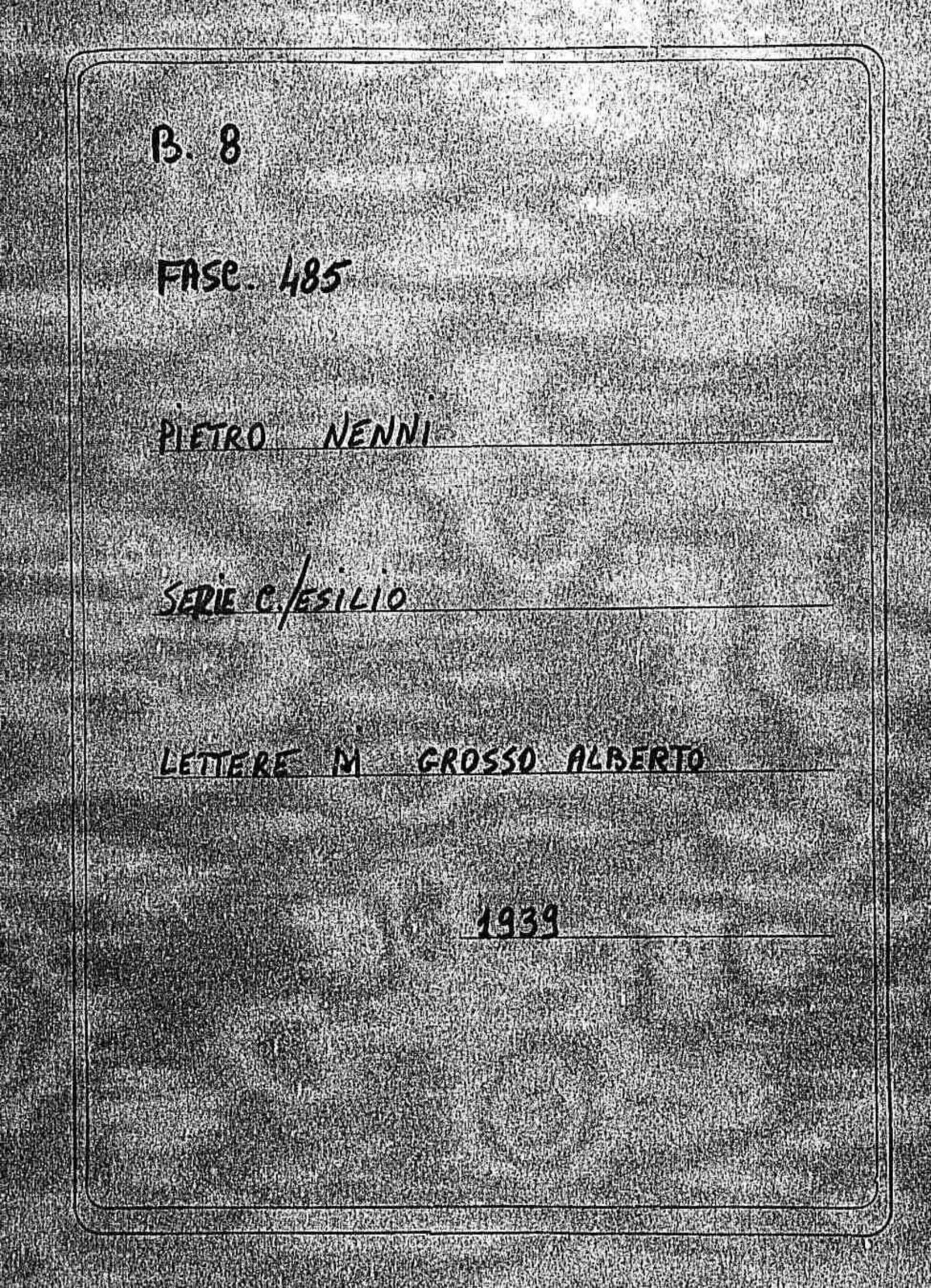 Grosso Alberto, 1939 nov. 25