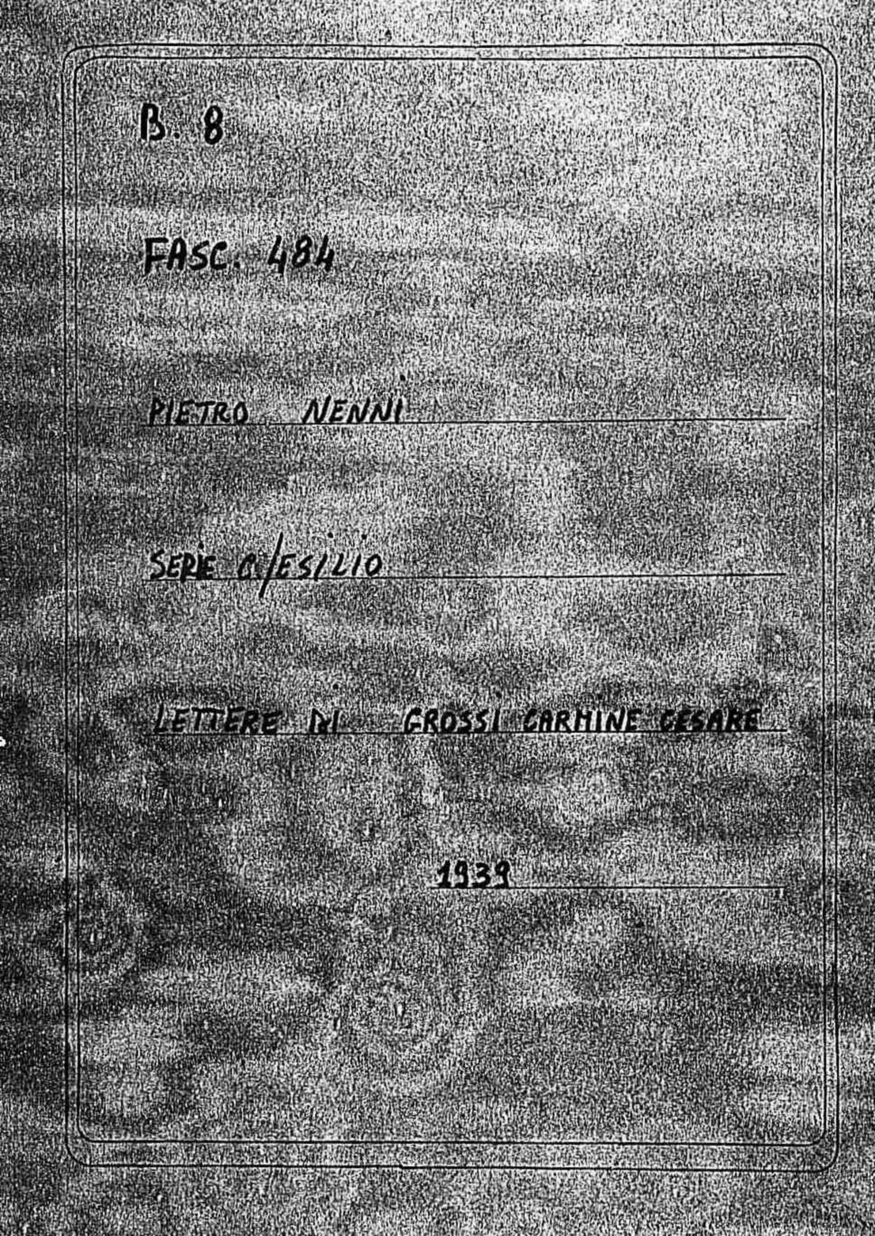 Grossi Carmine Cesare, 1939 feb. 1