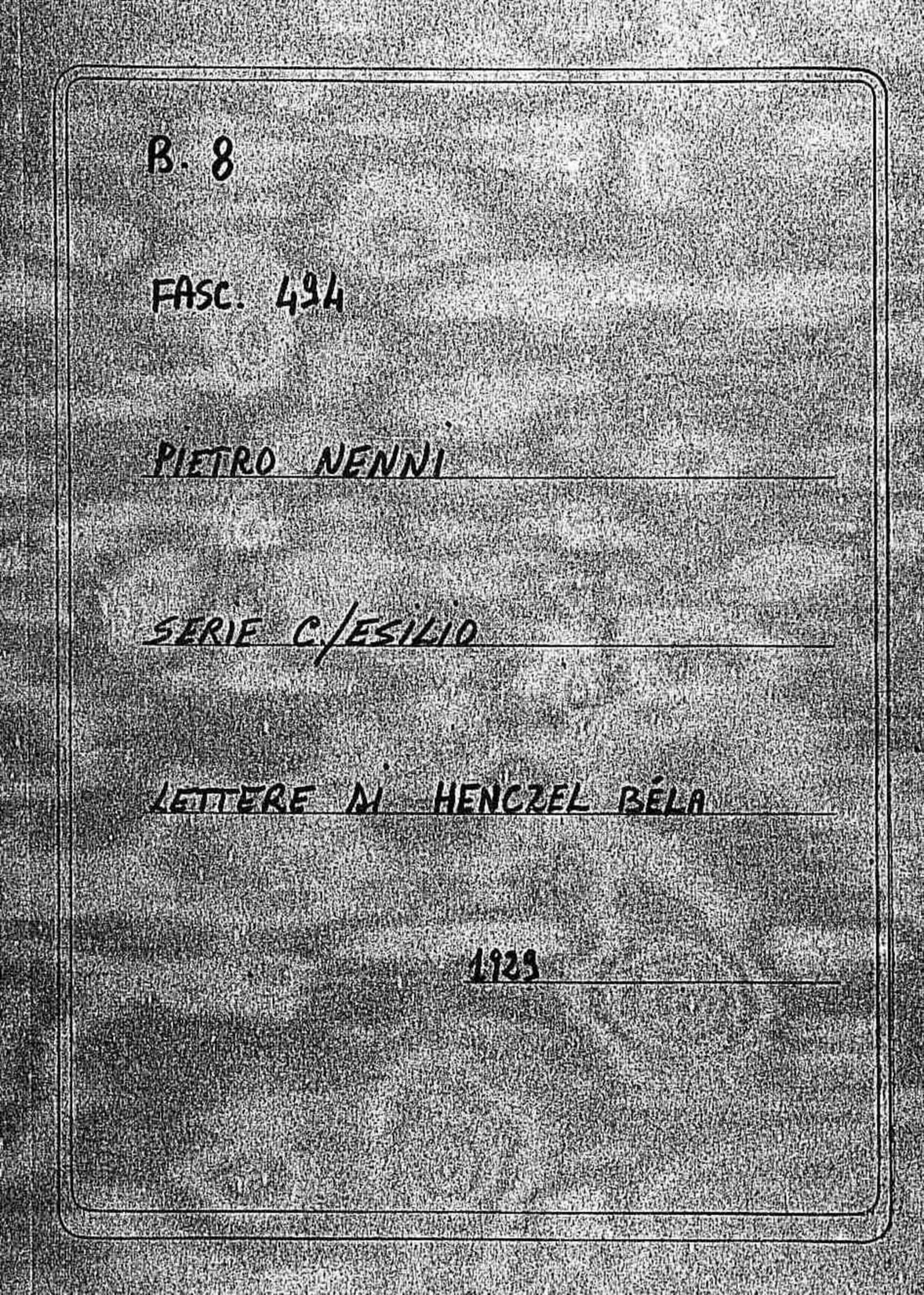 Henczel Béla, 1929 mag. 6