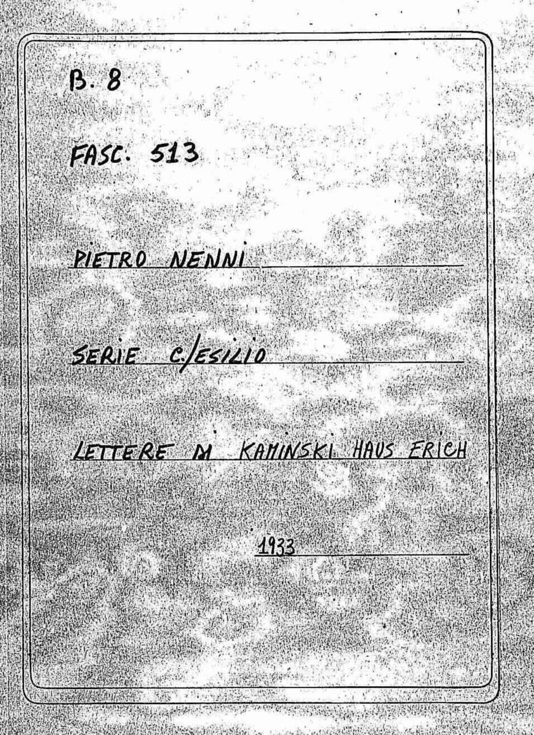 Kaminski Haus Erich, 1933 giu. 17