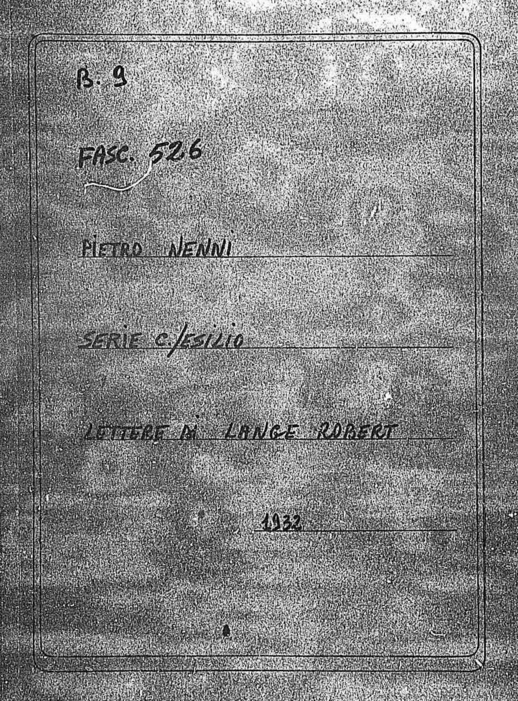 Lange Robert, 1932 nov. 7 - 14