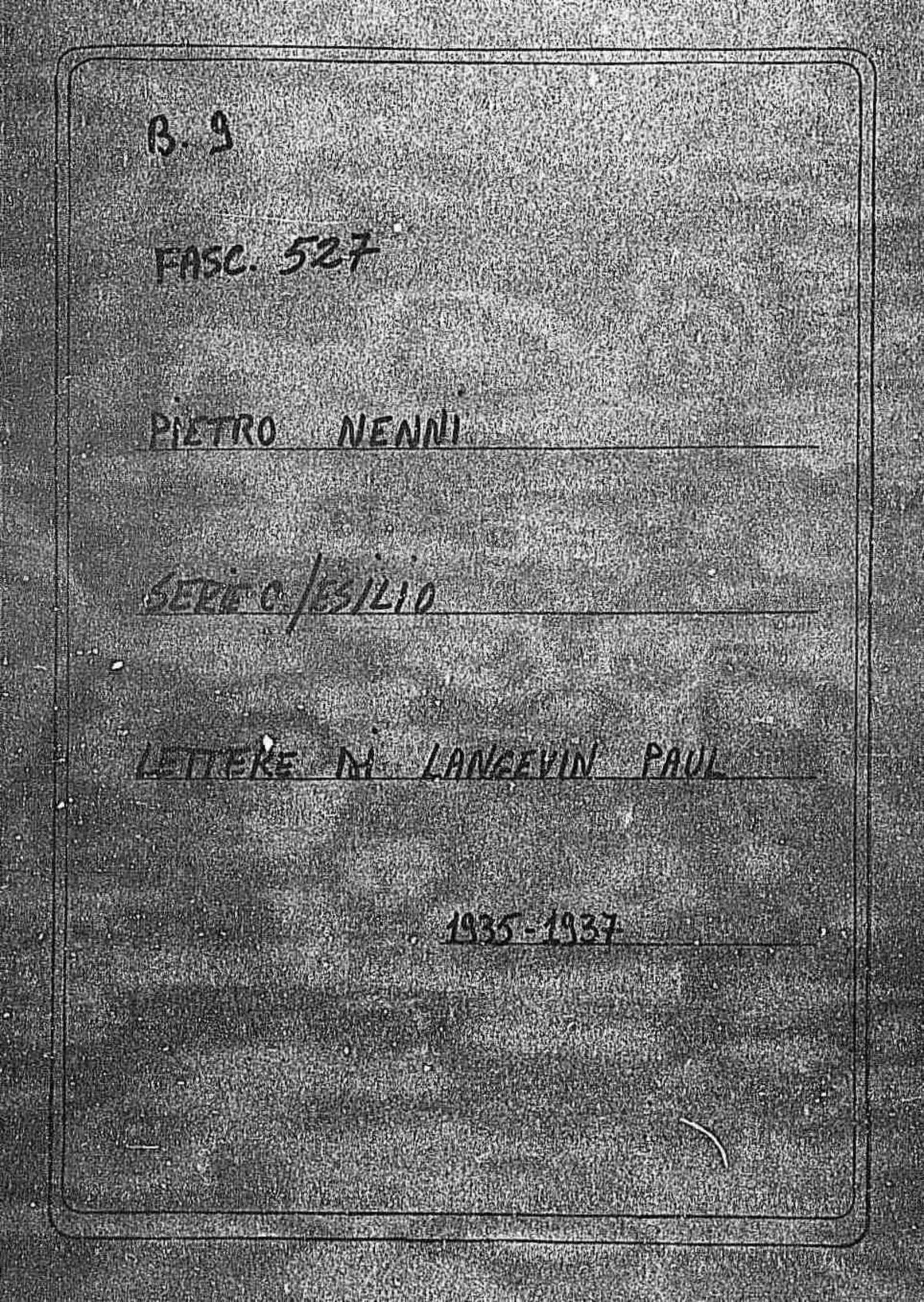 Langevin Paul, 1935 nov. 9 - 1937 nov. 3