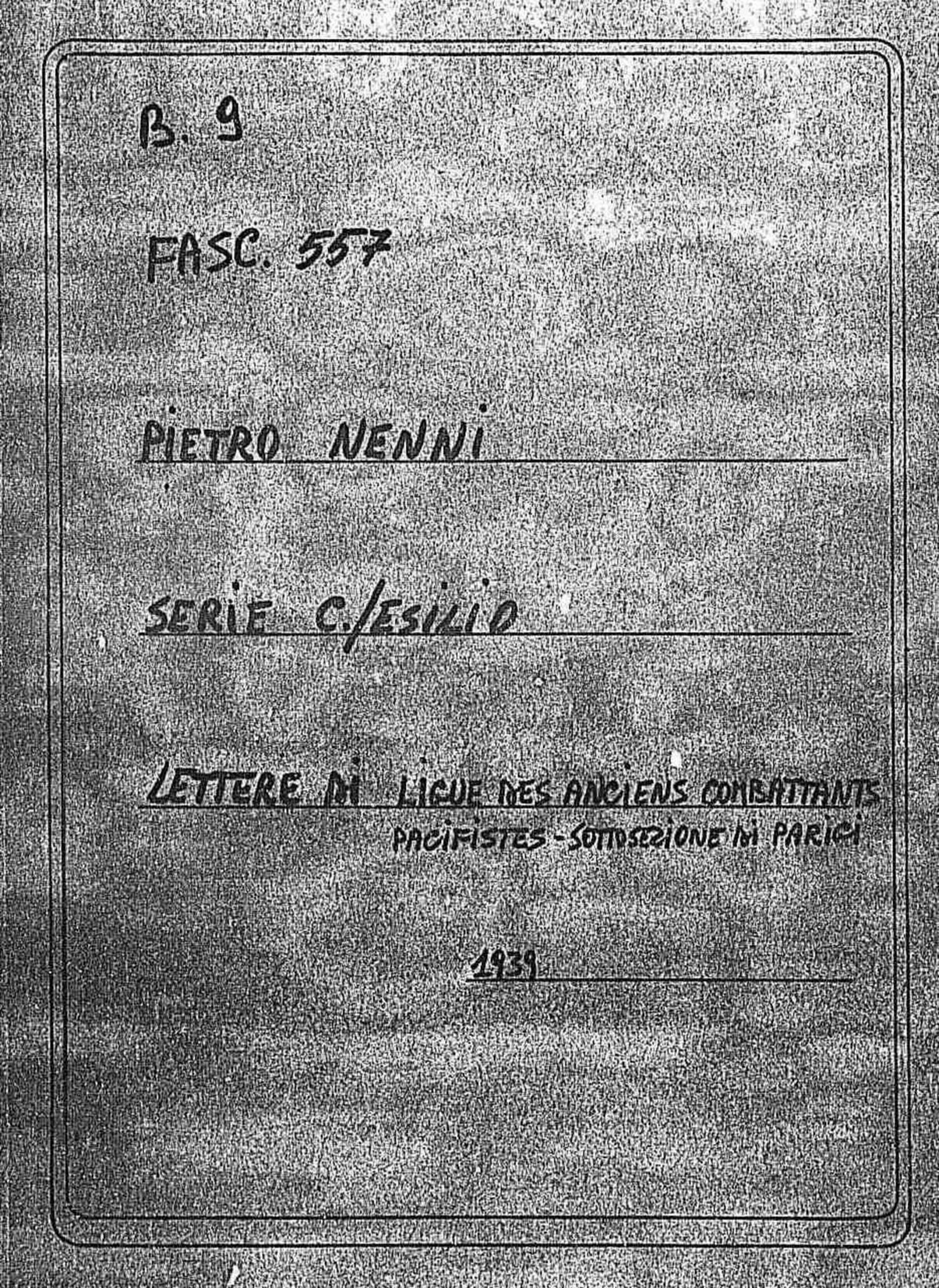 Ligue des anciens combattants pacifistes (Sottosezione di Parigi), 1939 giu. 29