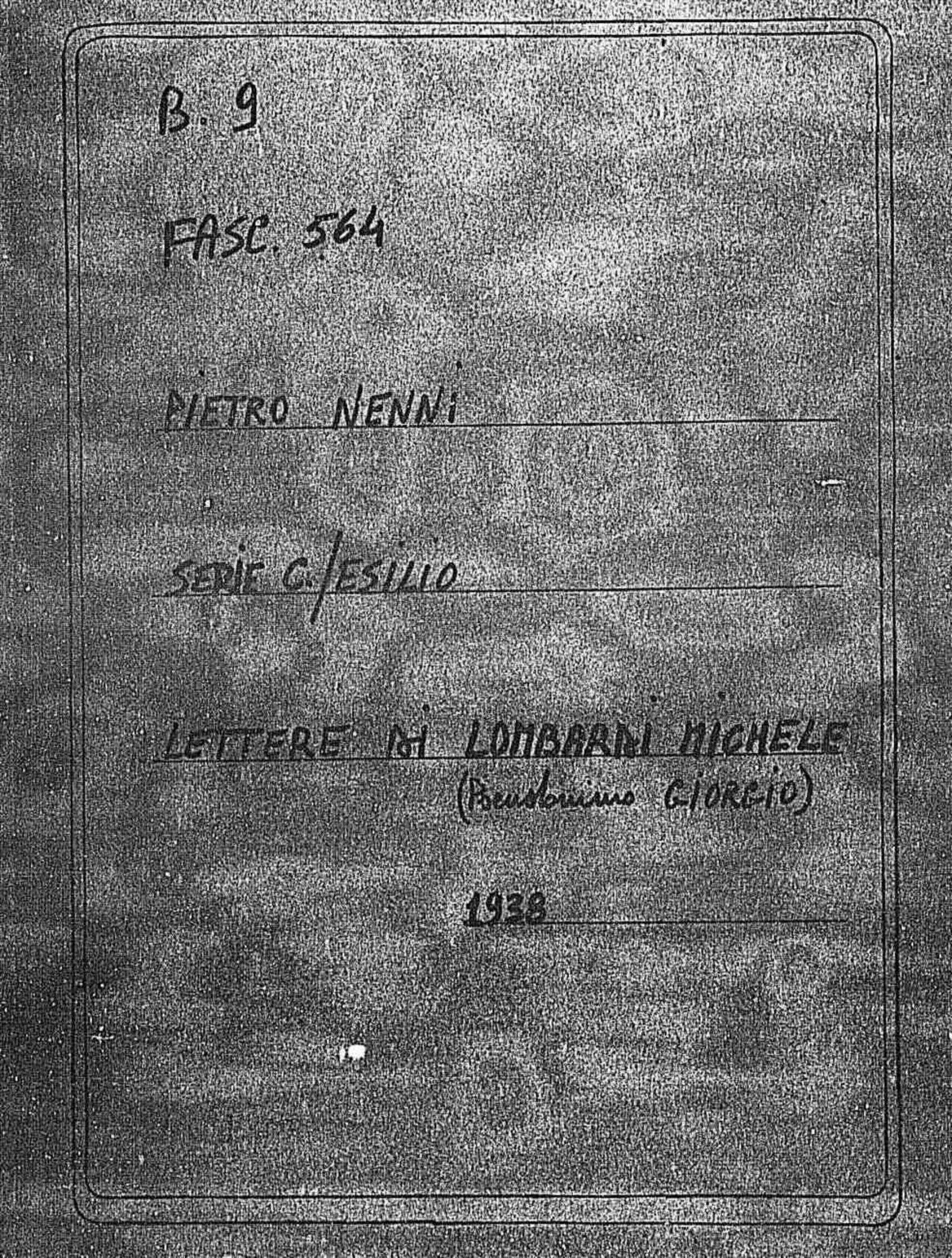 Lombardi Michele (pseudonimo Giorgio), 1938 mar. 20 - ott. 12