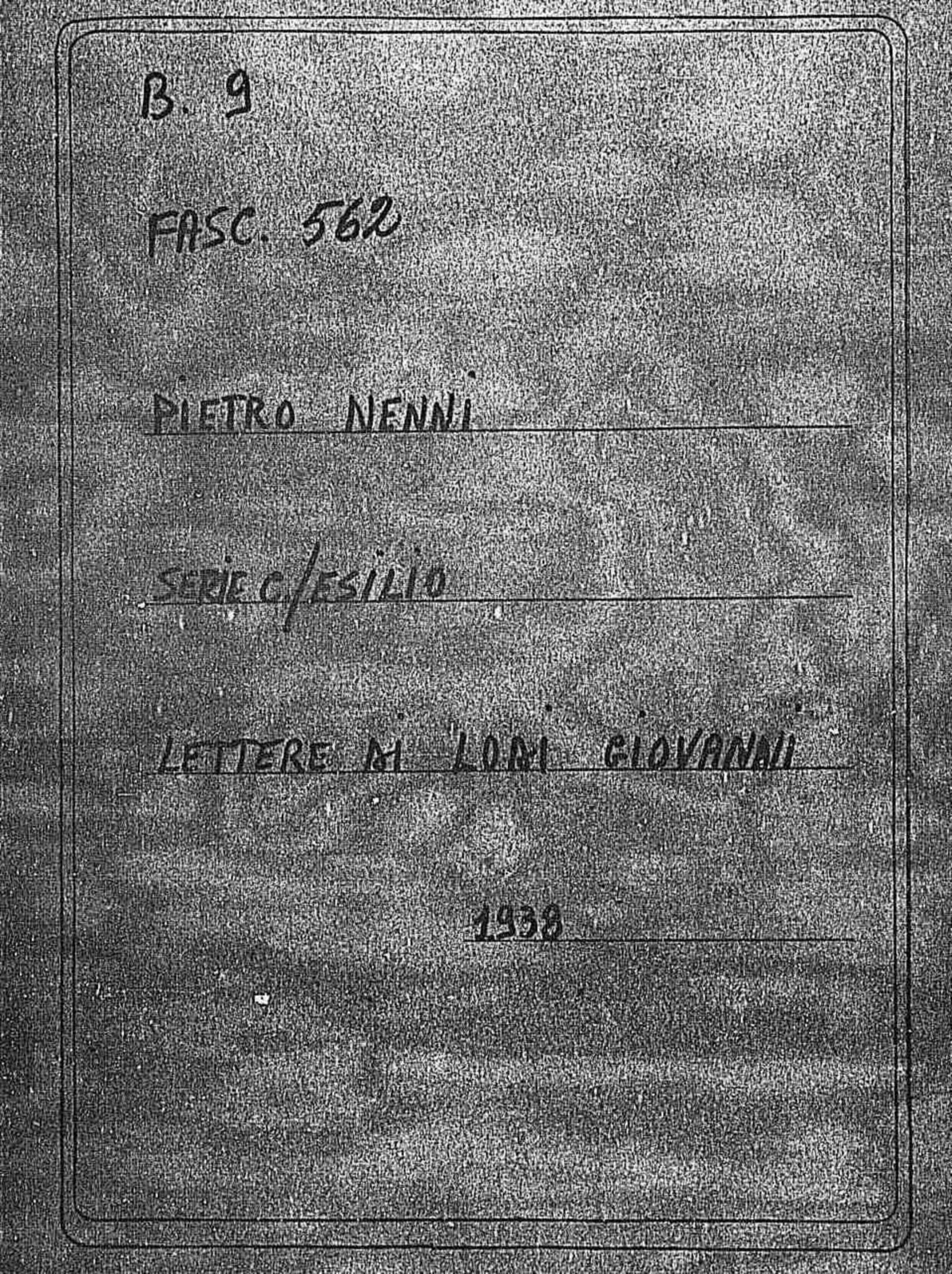 Lodi Giovanni, 1938 gen. 29 - feb. 3