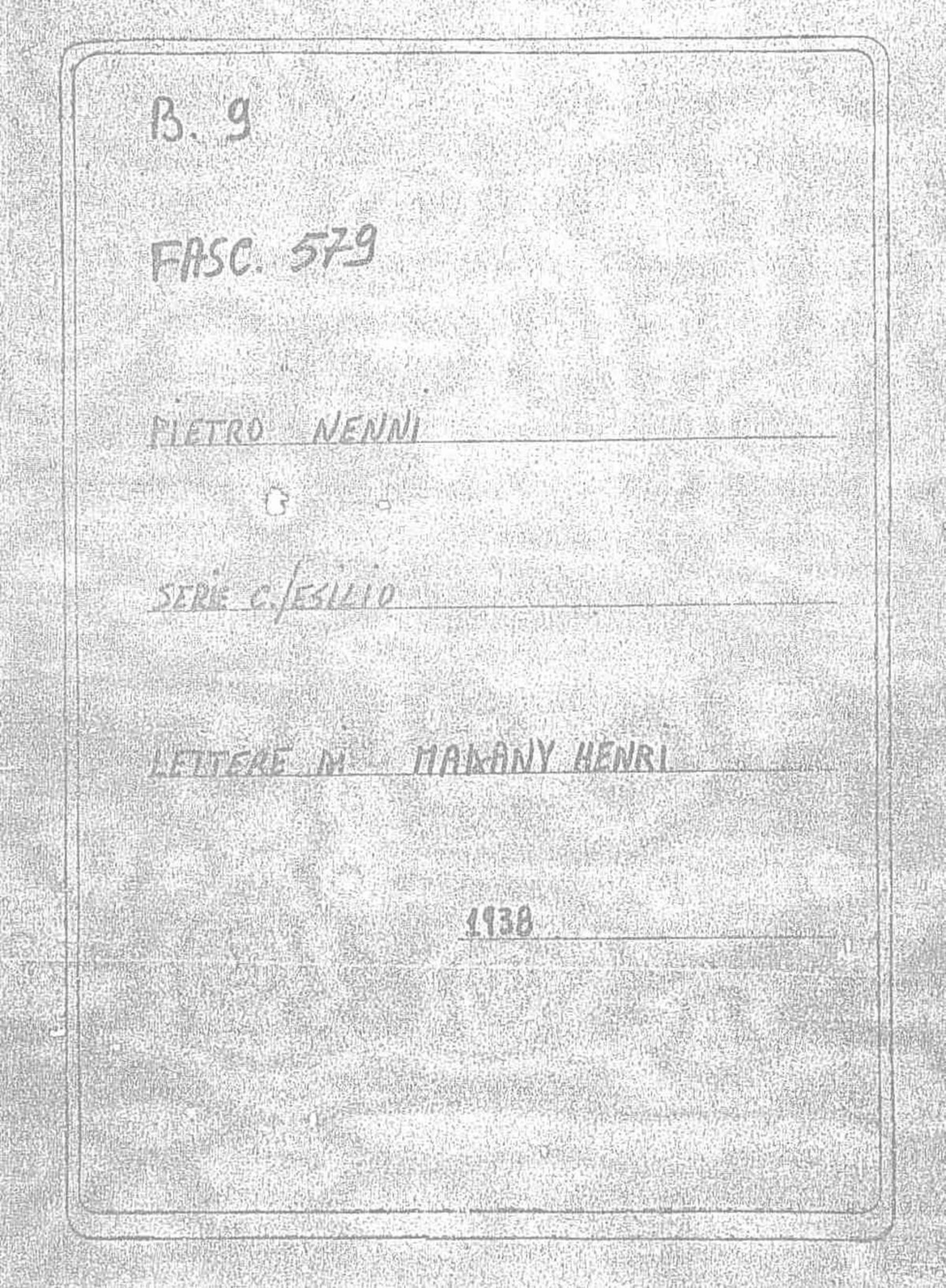 Madany Henri, 1938 lug. 15